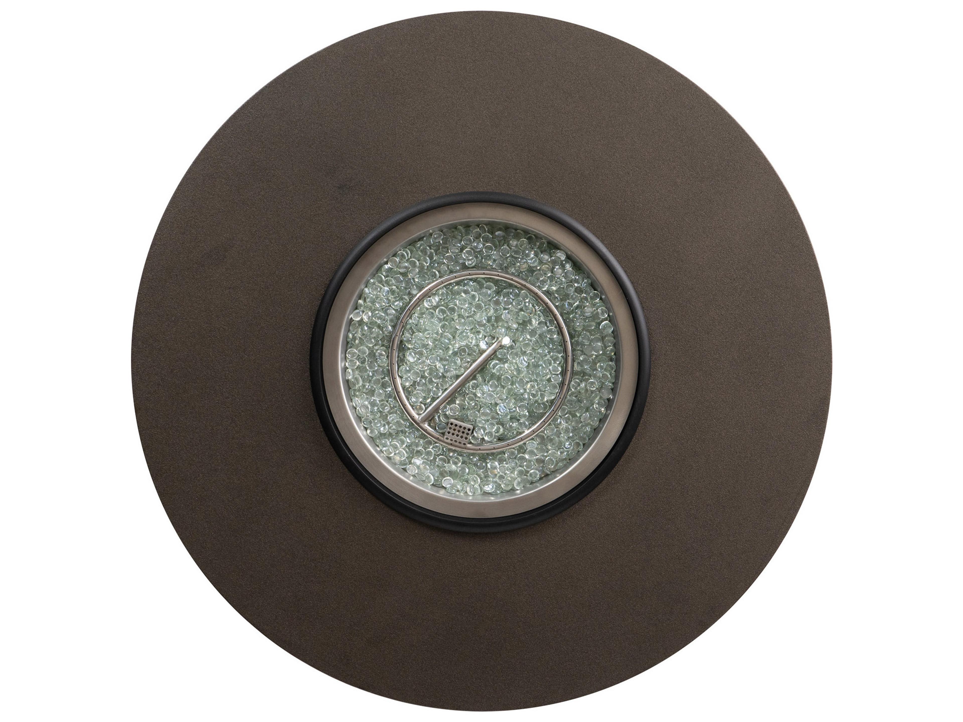 Lloyd Flanders Frontier Aluminum Hexagonal Outdoor Fire Pit Table