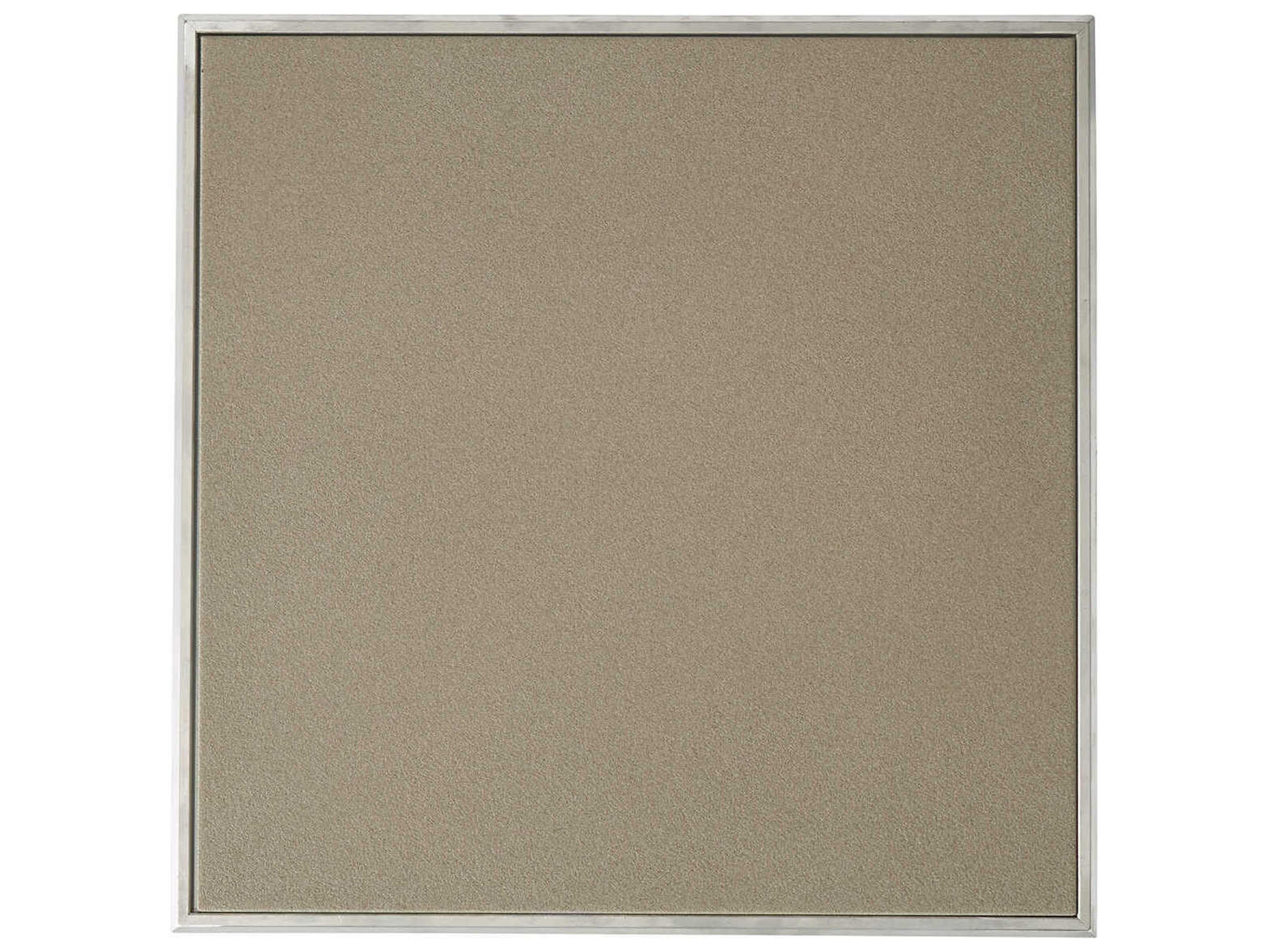 Lloyd Flanders Visions Wicker Square Taupe Glass Outdoor End Table