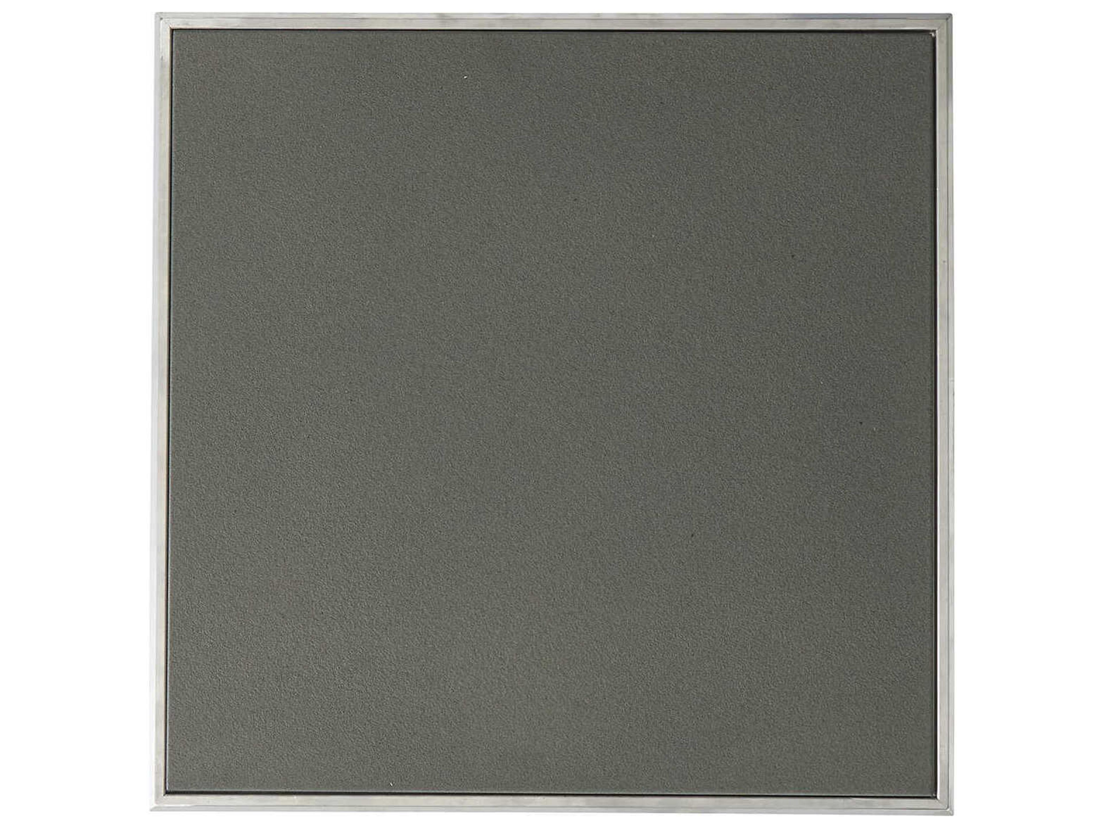 Lloyd Flanders Visions Wicker Square Taupe Glass Outdoor End Table