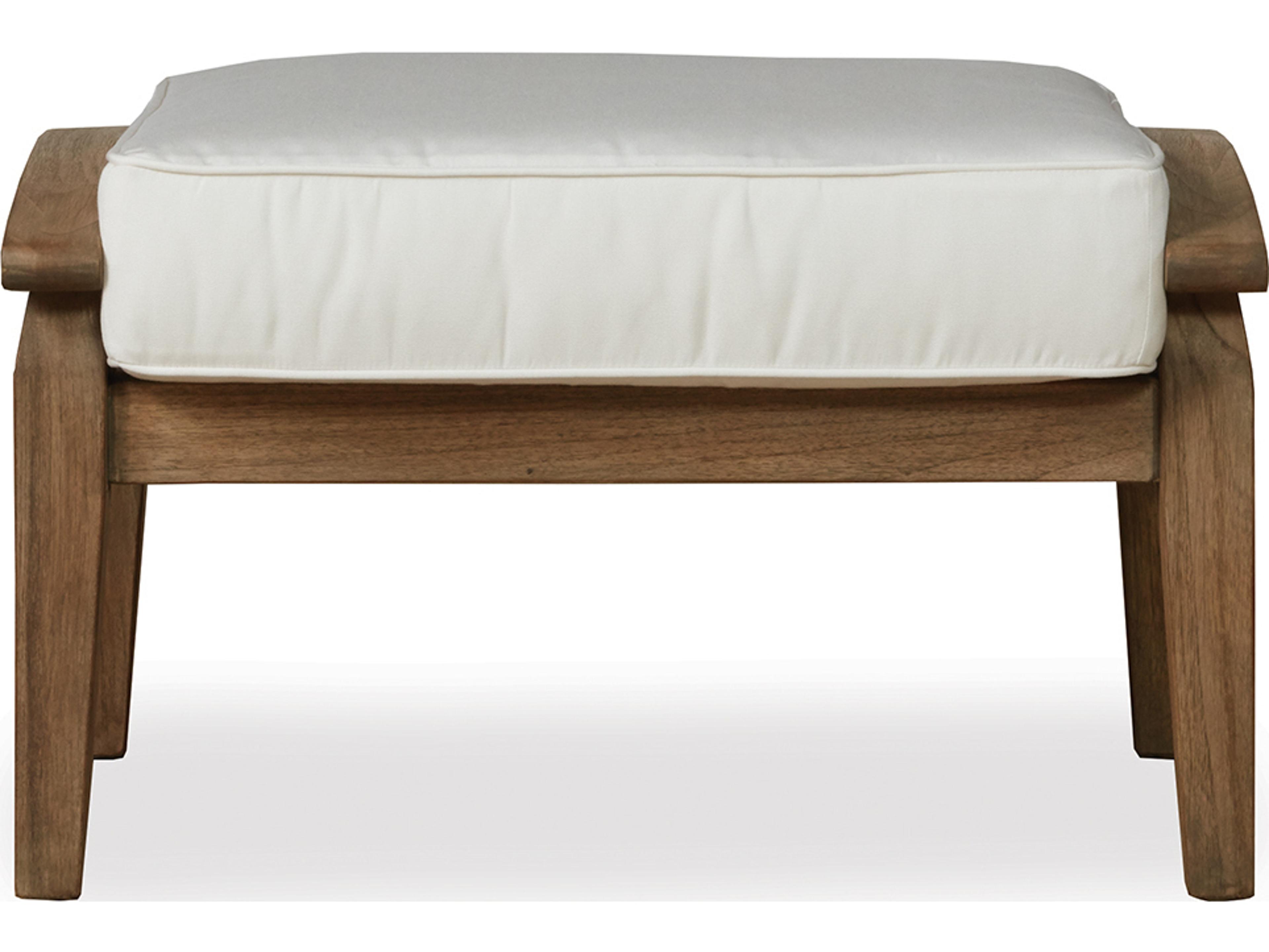 Lloyd Flanders Wildwood Teak Cushion Patio Ottoman