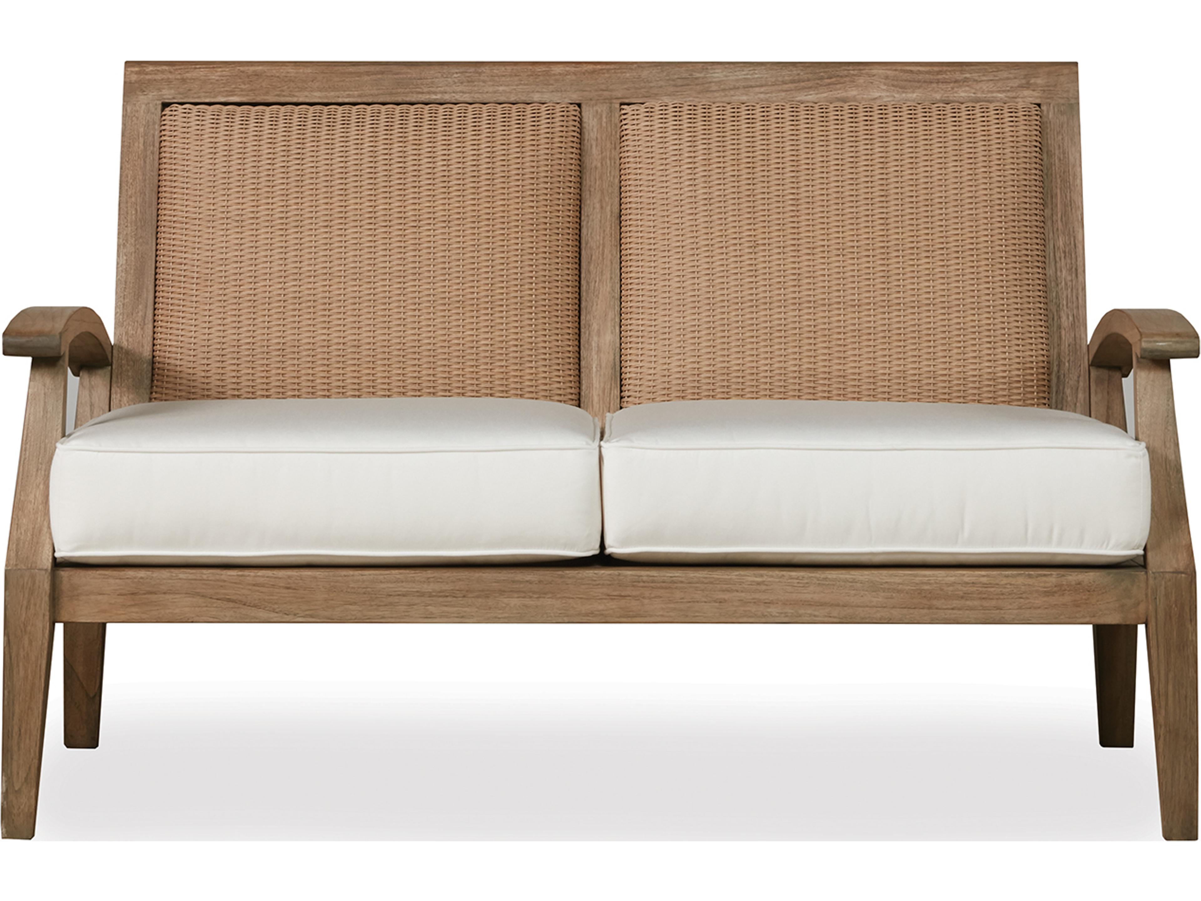 Lloyd Flanders Wildwood Teak Cushion Patio Loveseat