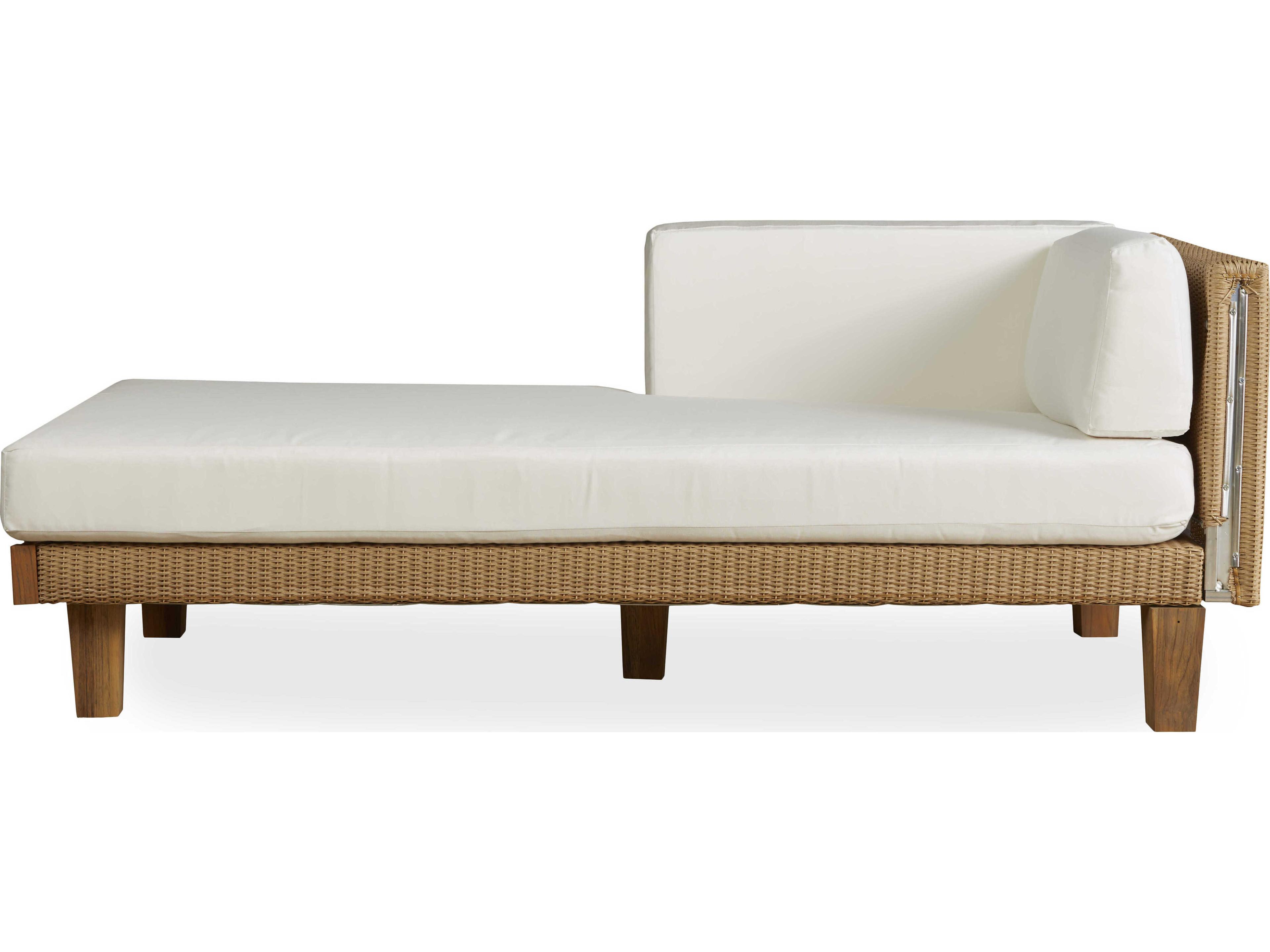 Lloyd Flanders Catalina Wicker Right Arm Outdoor Patio Chaise Lounge
