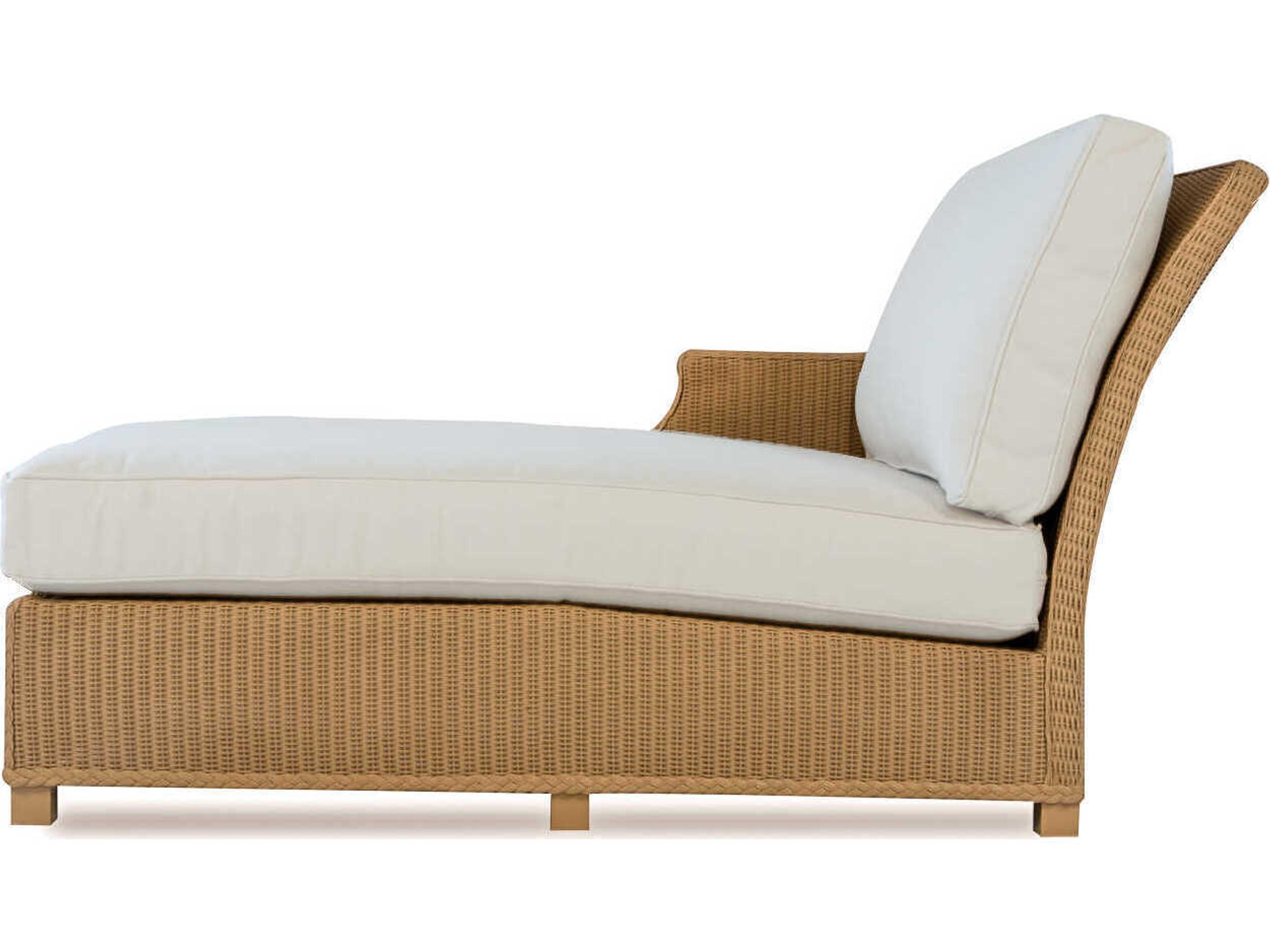 Lloyd Flanders Hamptons Wicker Right Arm Outdoor Chaise Lounge