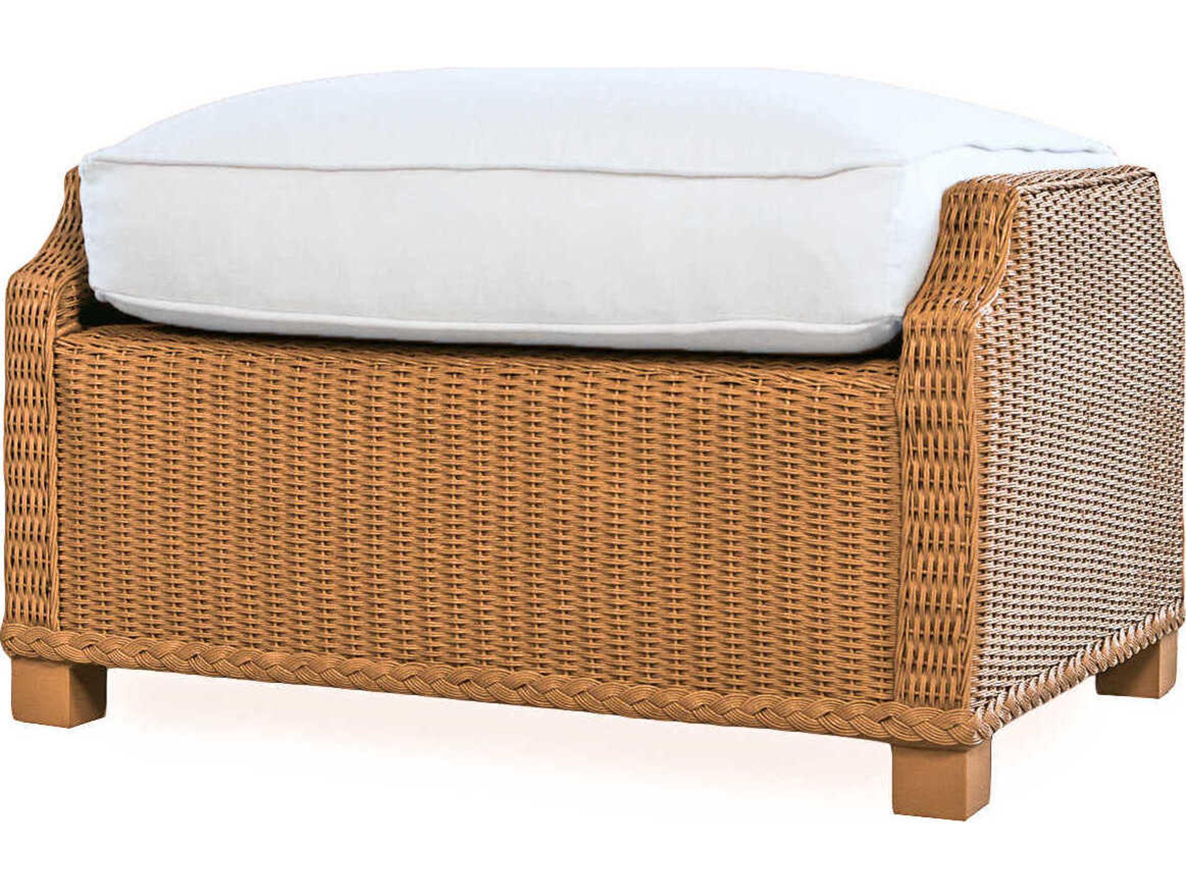 Hamptons Wicker Deep Lounge Outdoor Patio Ottoman