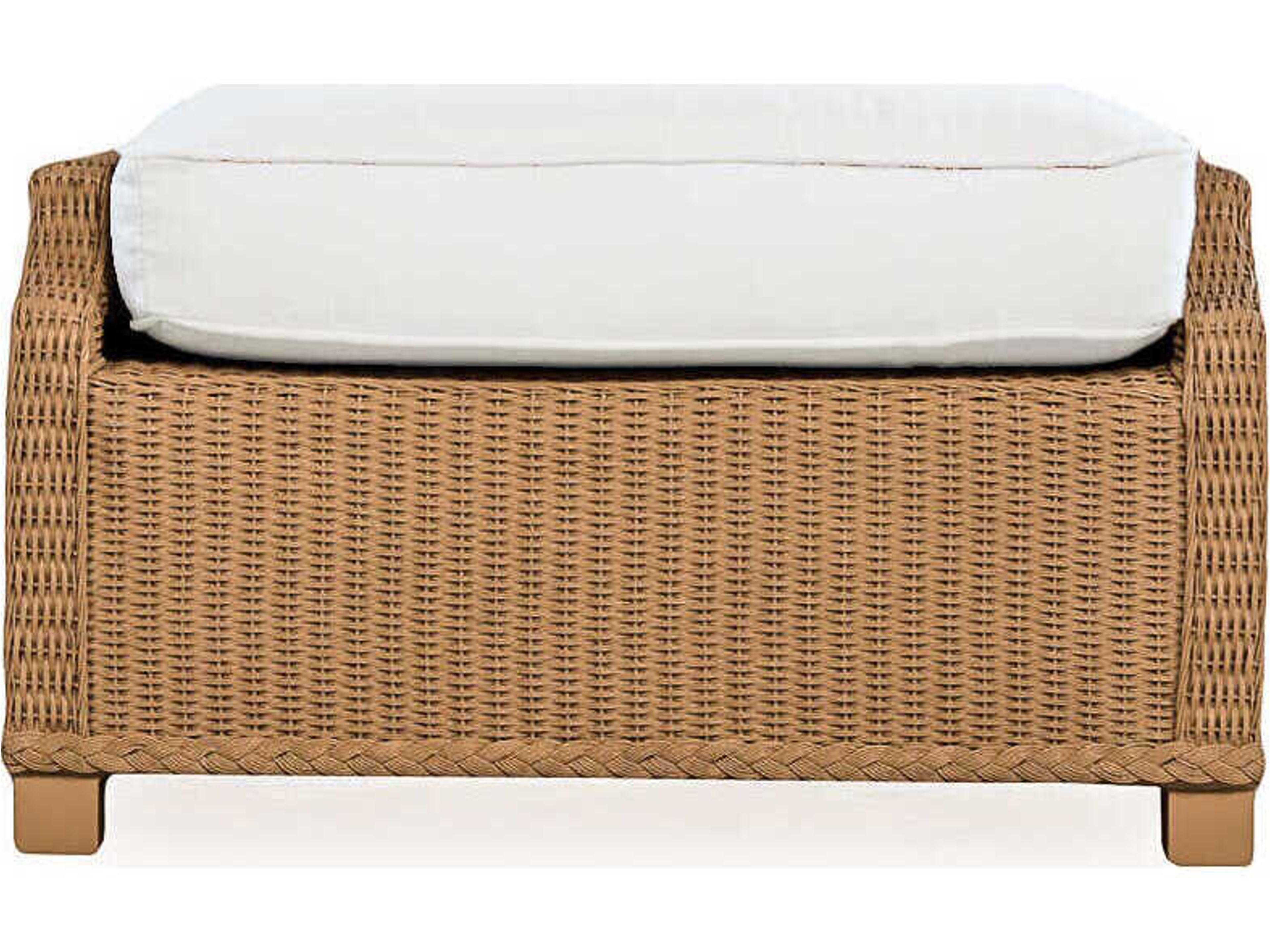 Lloyd Flanders Hamptons Wicker Deep Lounge Outdoor Patio Ottoman