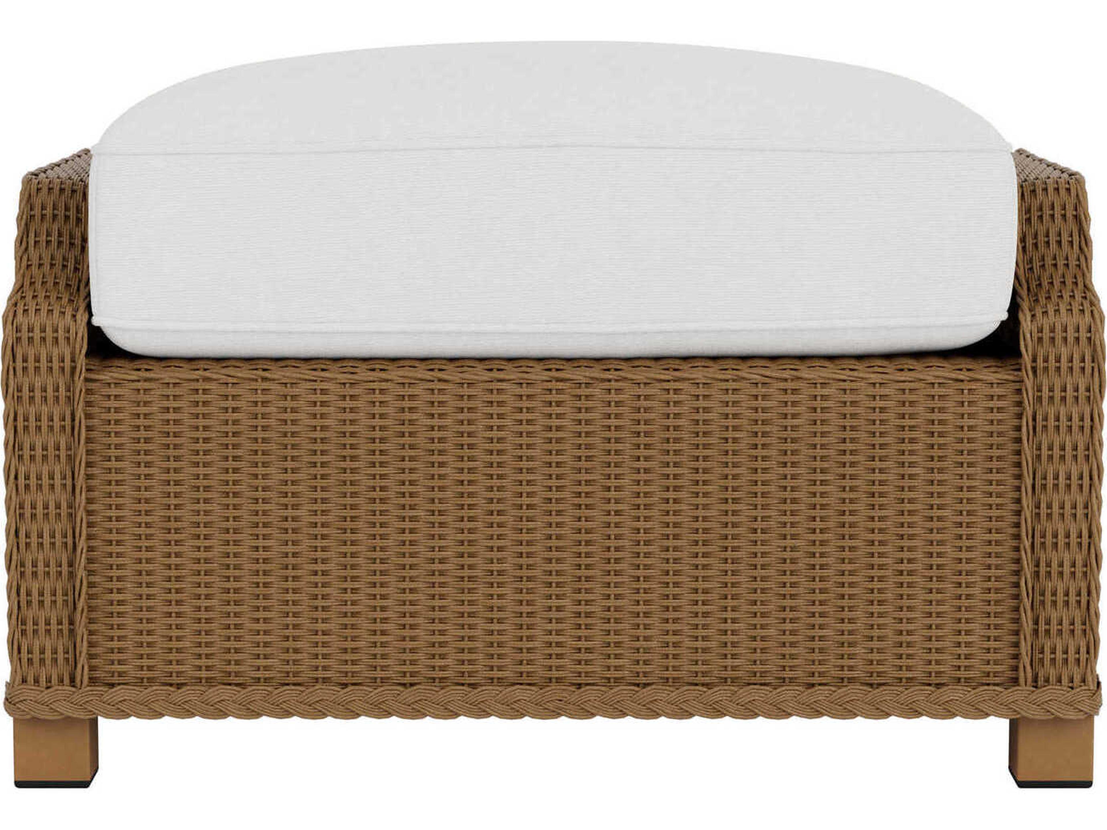 Lloyd Flanders Hamptons Wicker Deep Lounge Outdoor Patio Ottoman