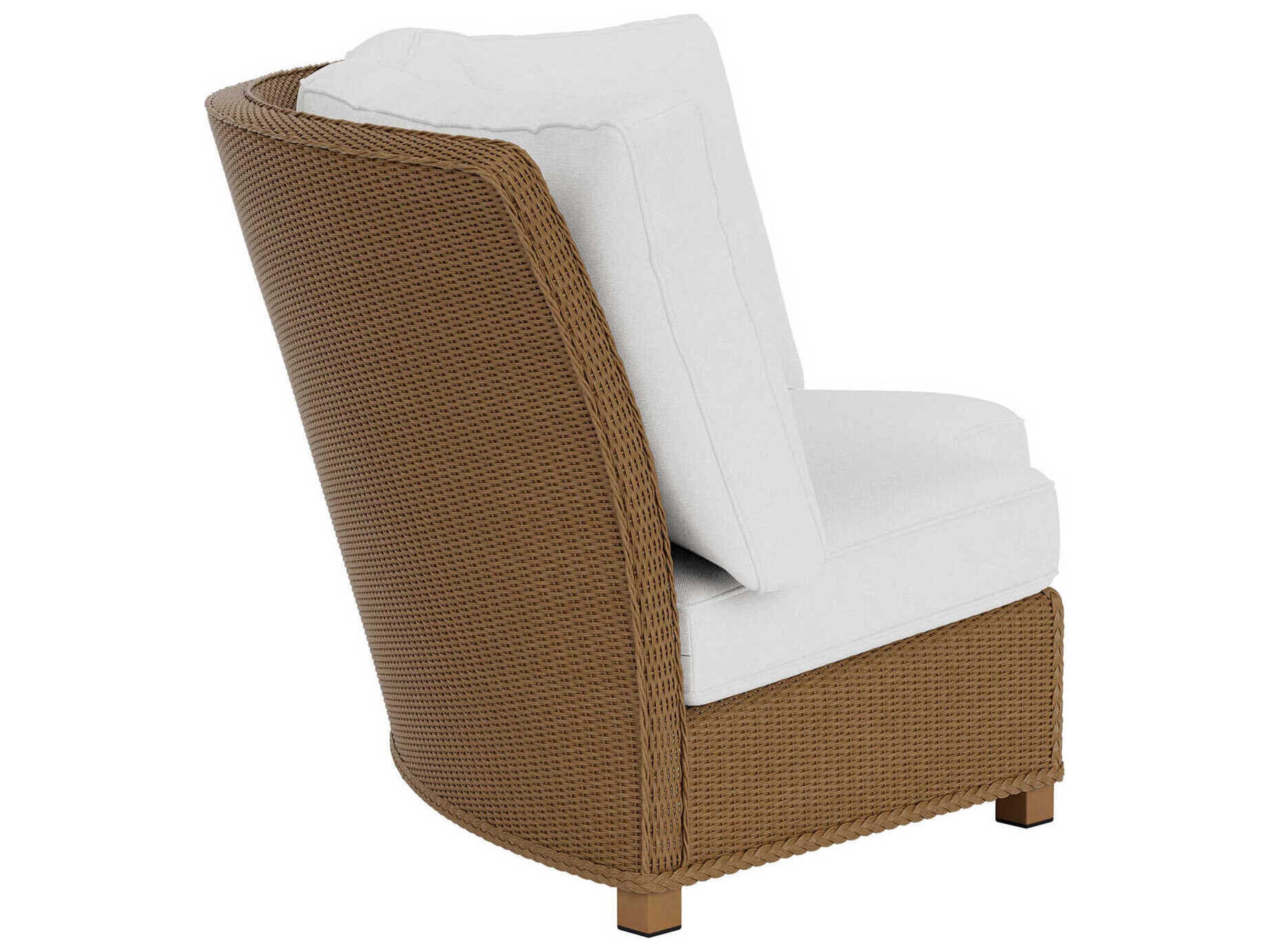 Lloyd Flanders Hamptons Wicker Wedge Corner Outdoor Patio Lounge Chair