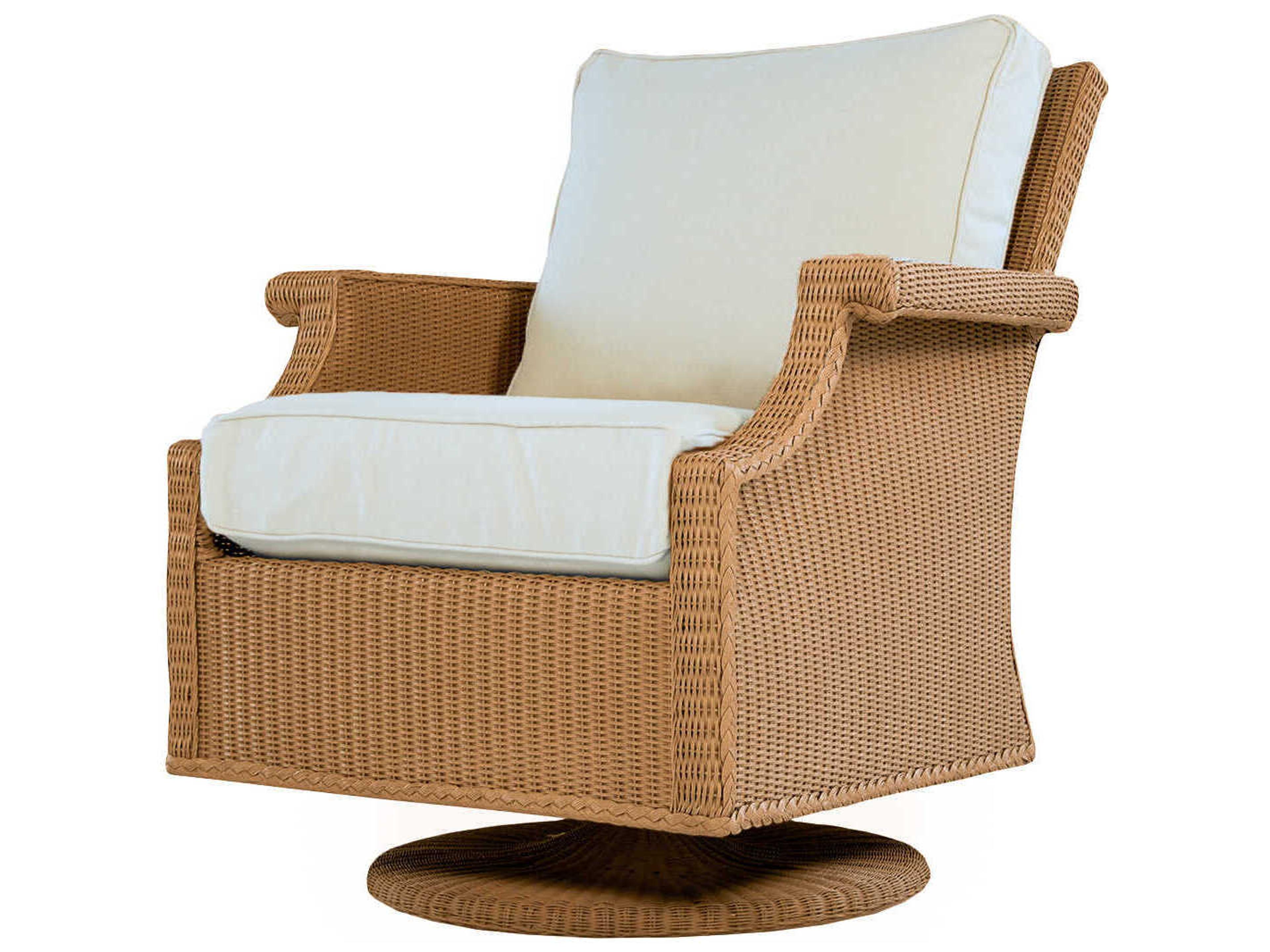 Hamptons Wicker Swivel Rocker Patio Lounge Chair