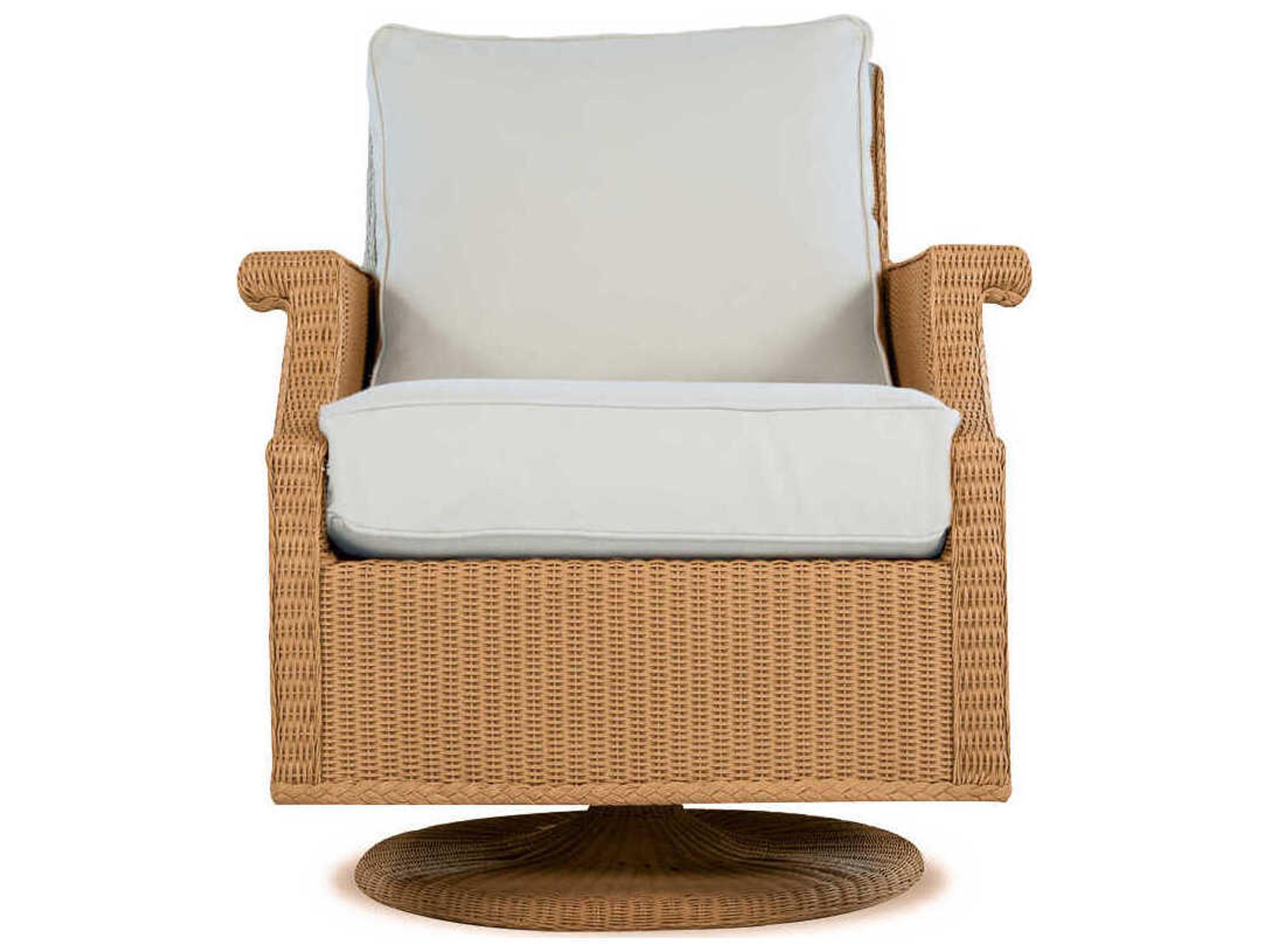 Lloyd Flanders Hamptons Wicker Swivel Rocker Patio Lounge Chair