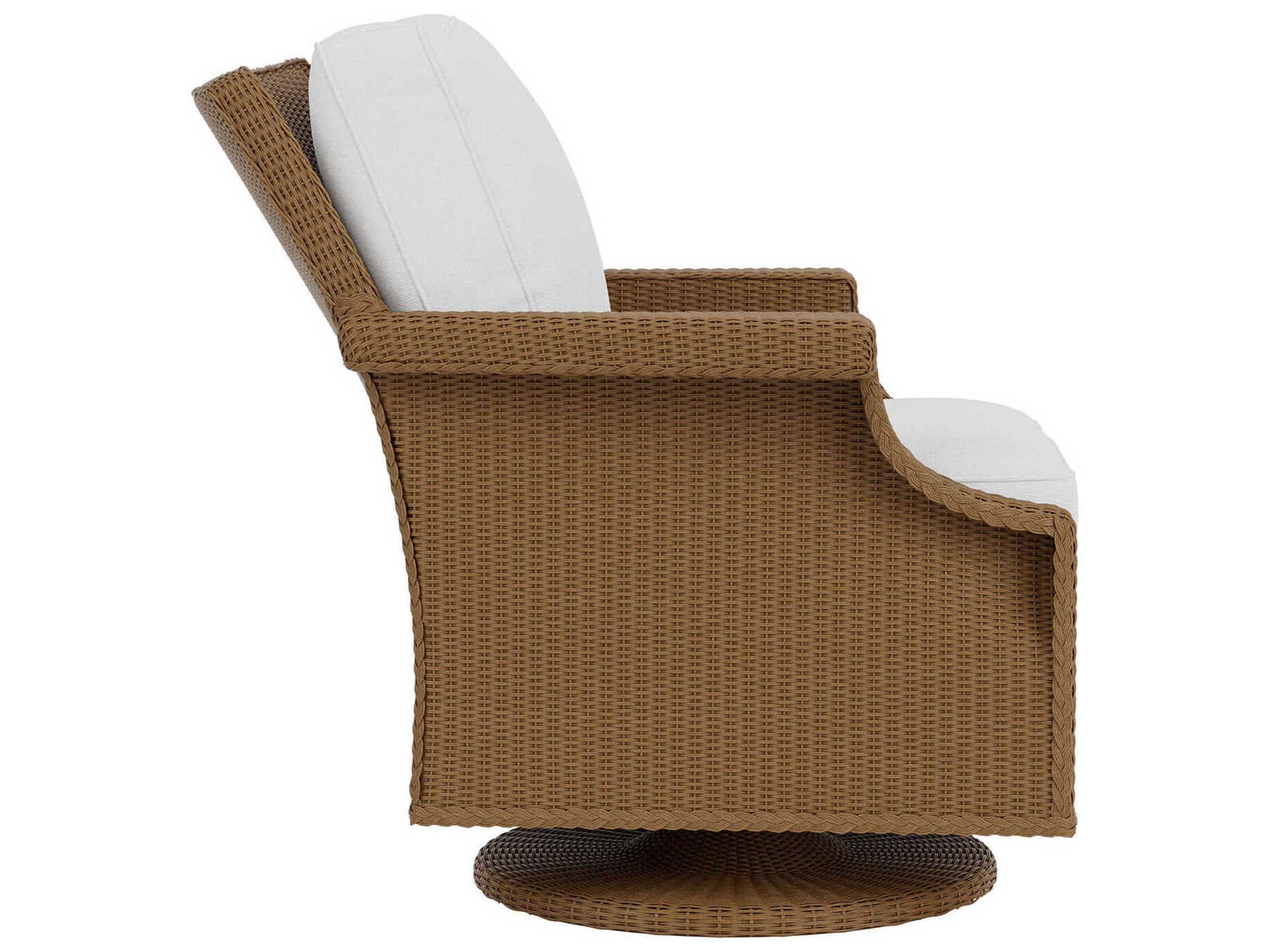 Lloyd Flanders Hamptons Wicker Swivel Rocker Patio Lounge Chair