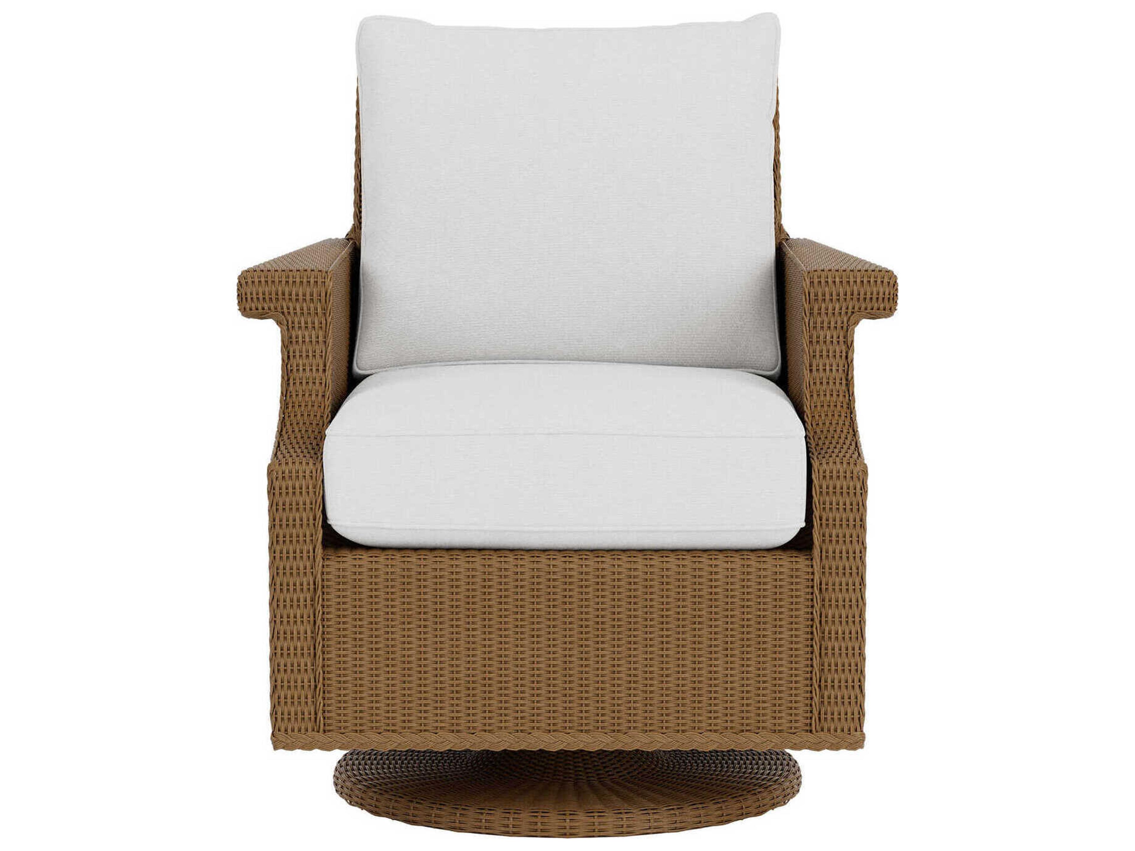 Lloyd Flanders Hamptons Wicker Swivel Rocker Patio Lounge Chair