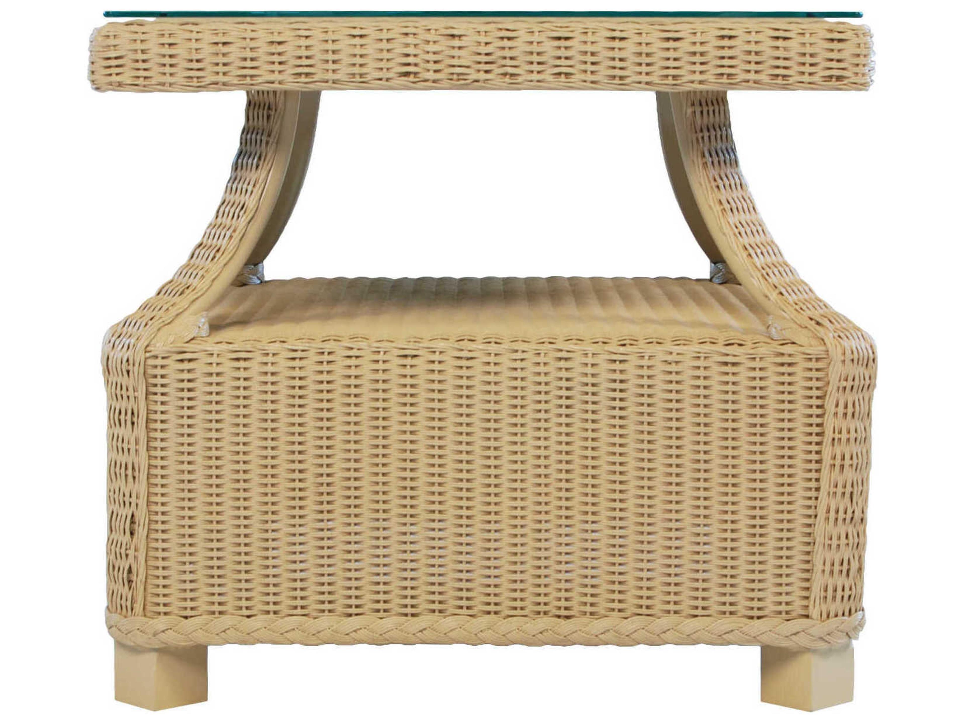 Lloyd Flanders Hamptons Wicker Square Outdoor End Table