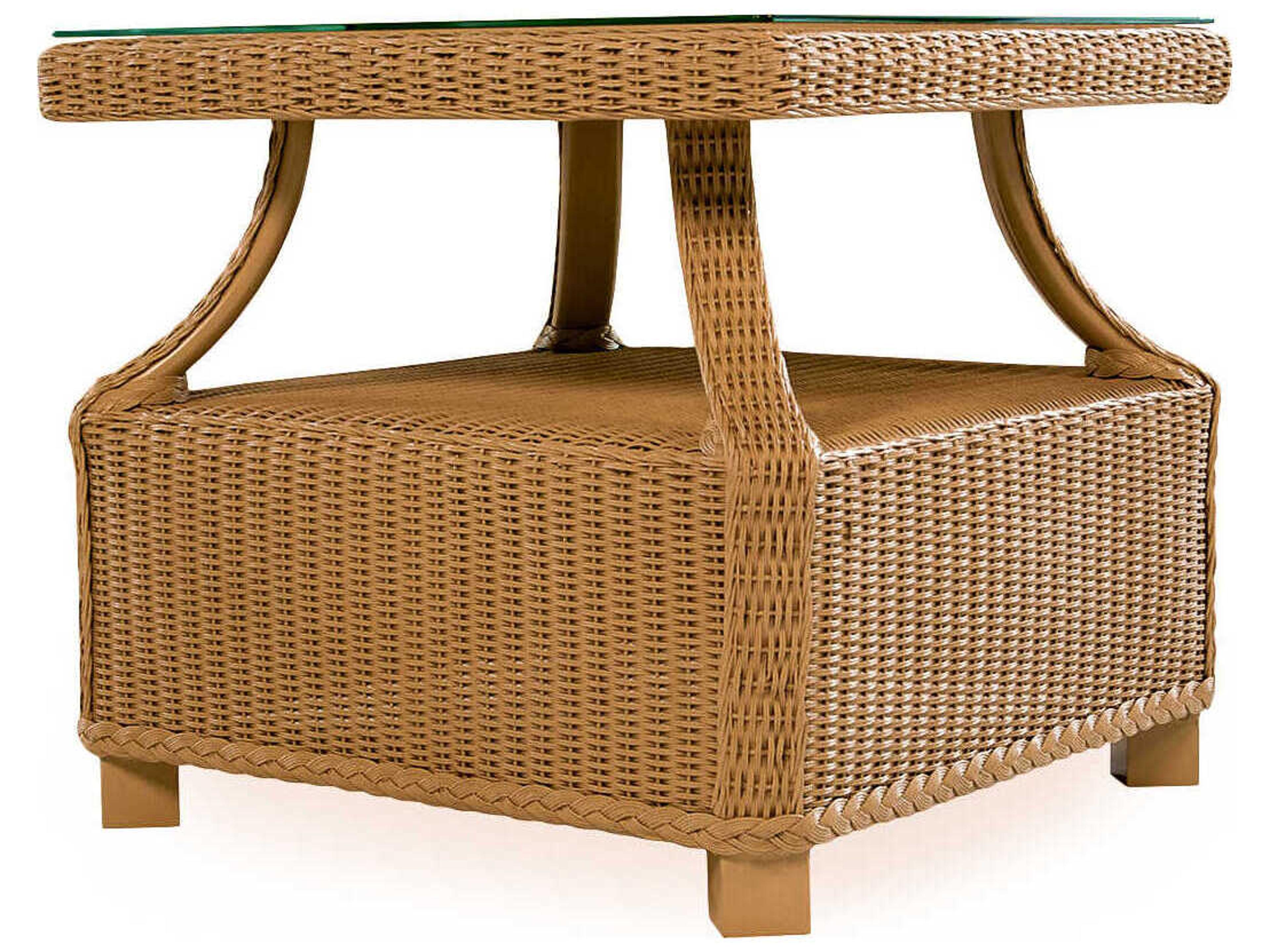 Lloyd Flanders Hamptons Wicker Square Outdoor End Table