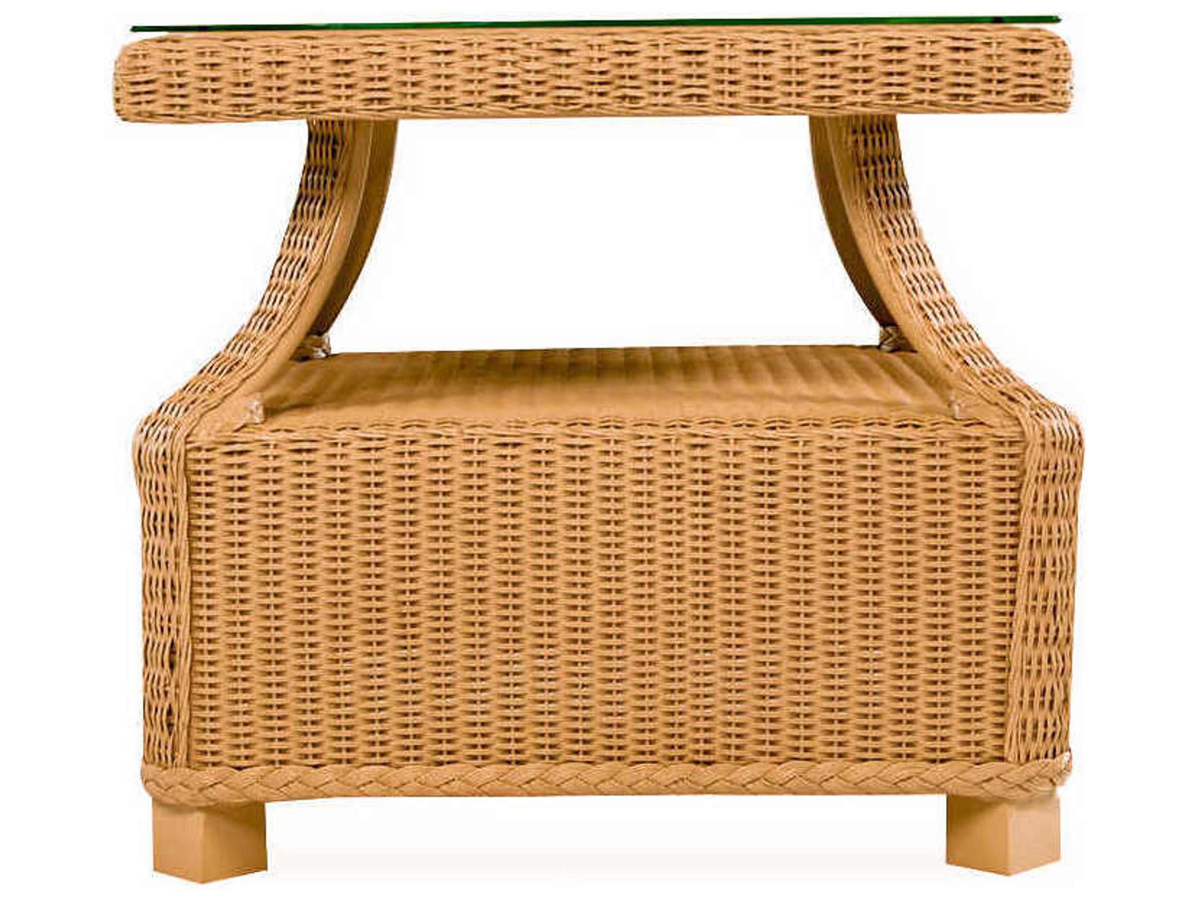 Lloyd Flanders Hamptons Wicker Square Outdoor End Table