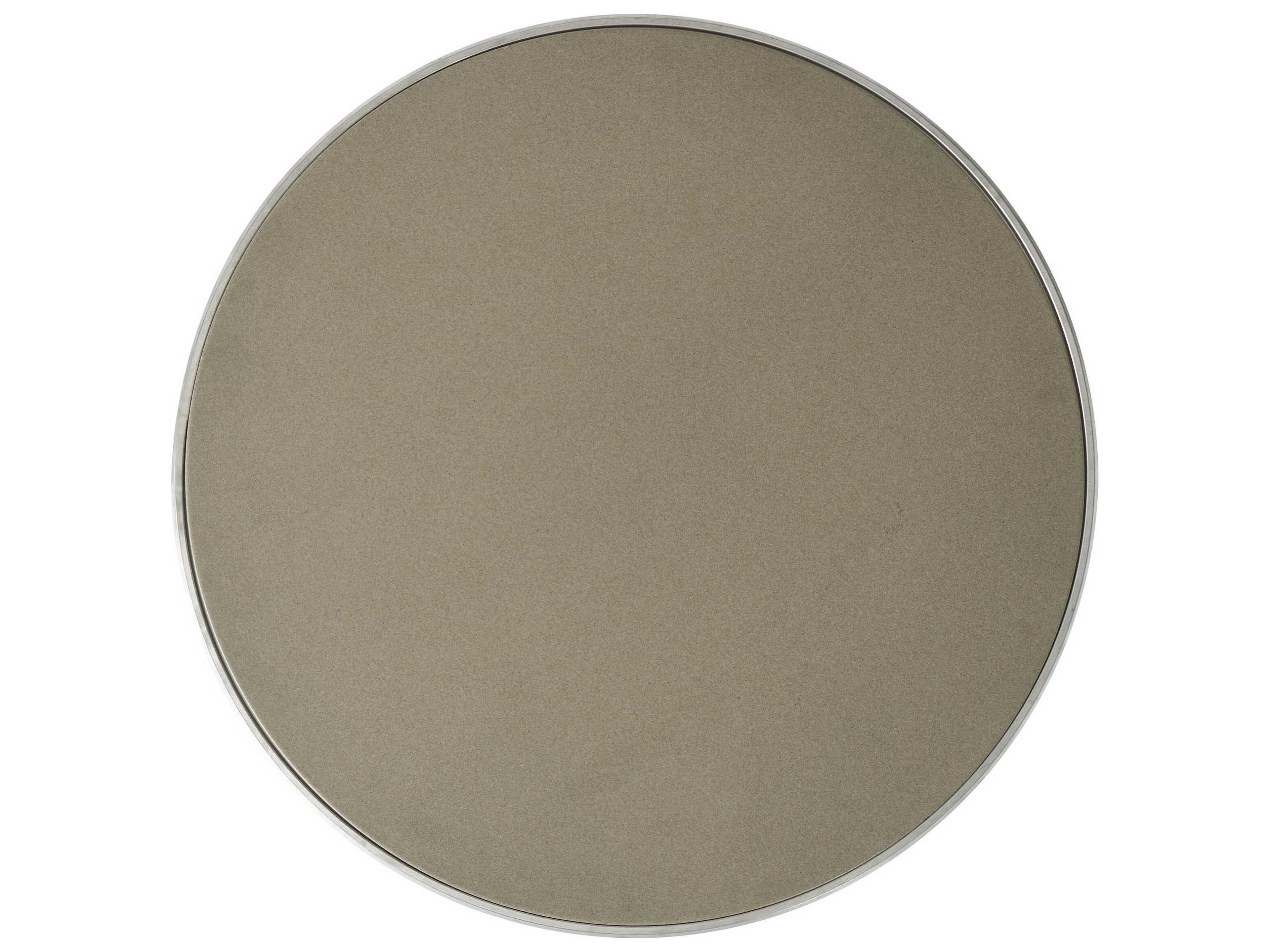 Lloyd Flanders Essence Wicker Round Taupe Glass Top Outdoor Patio Coffee Table