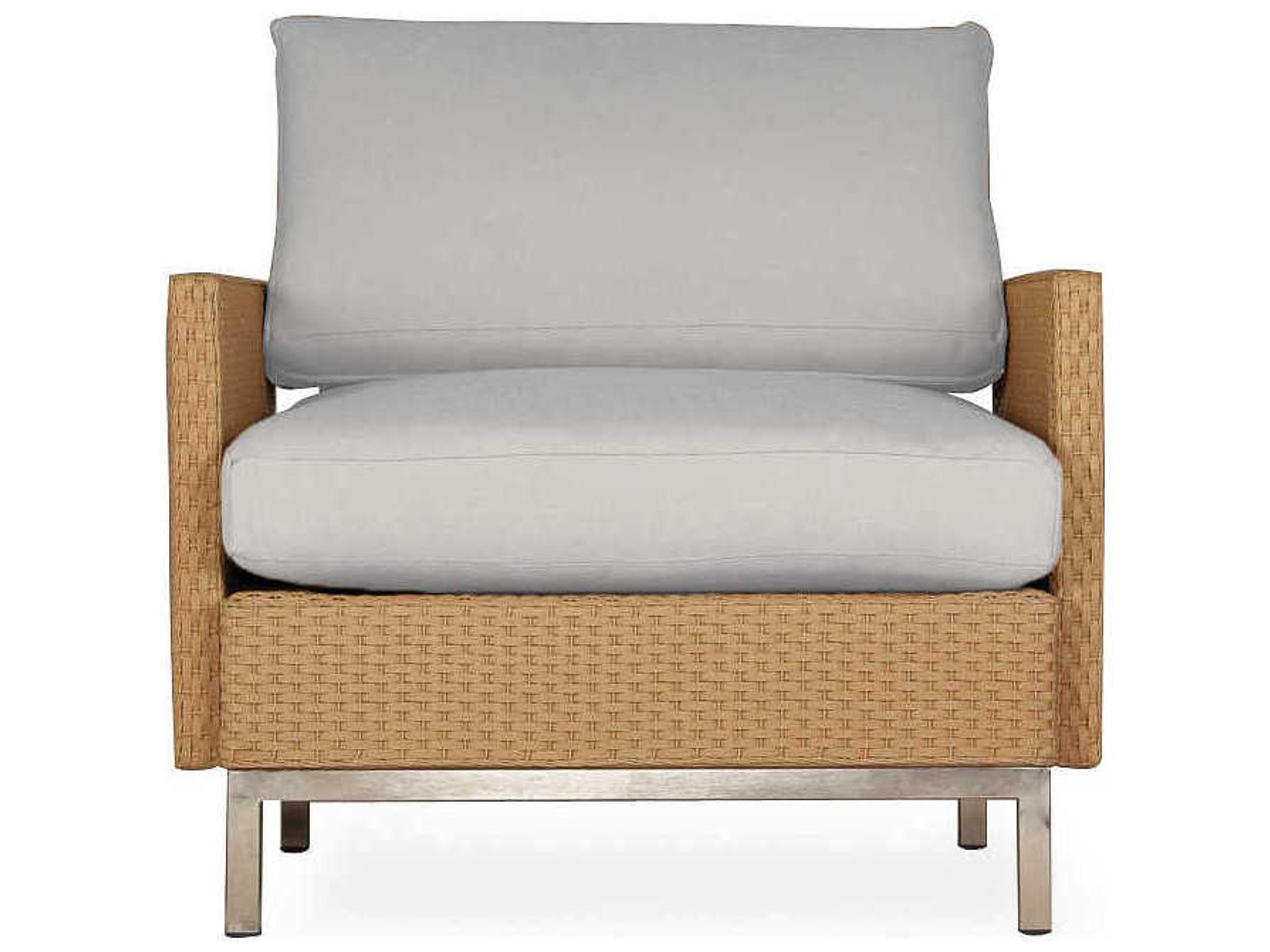 Lloyd Flanders Elements Steel Wicker Outdoor Lounge Chair