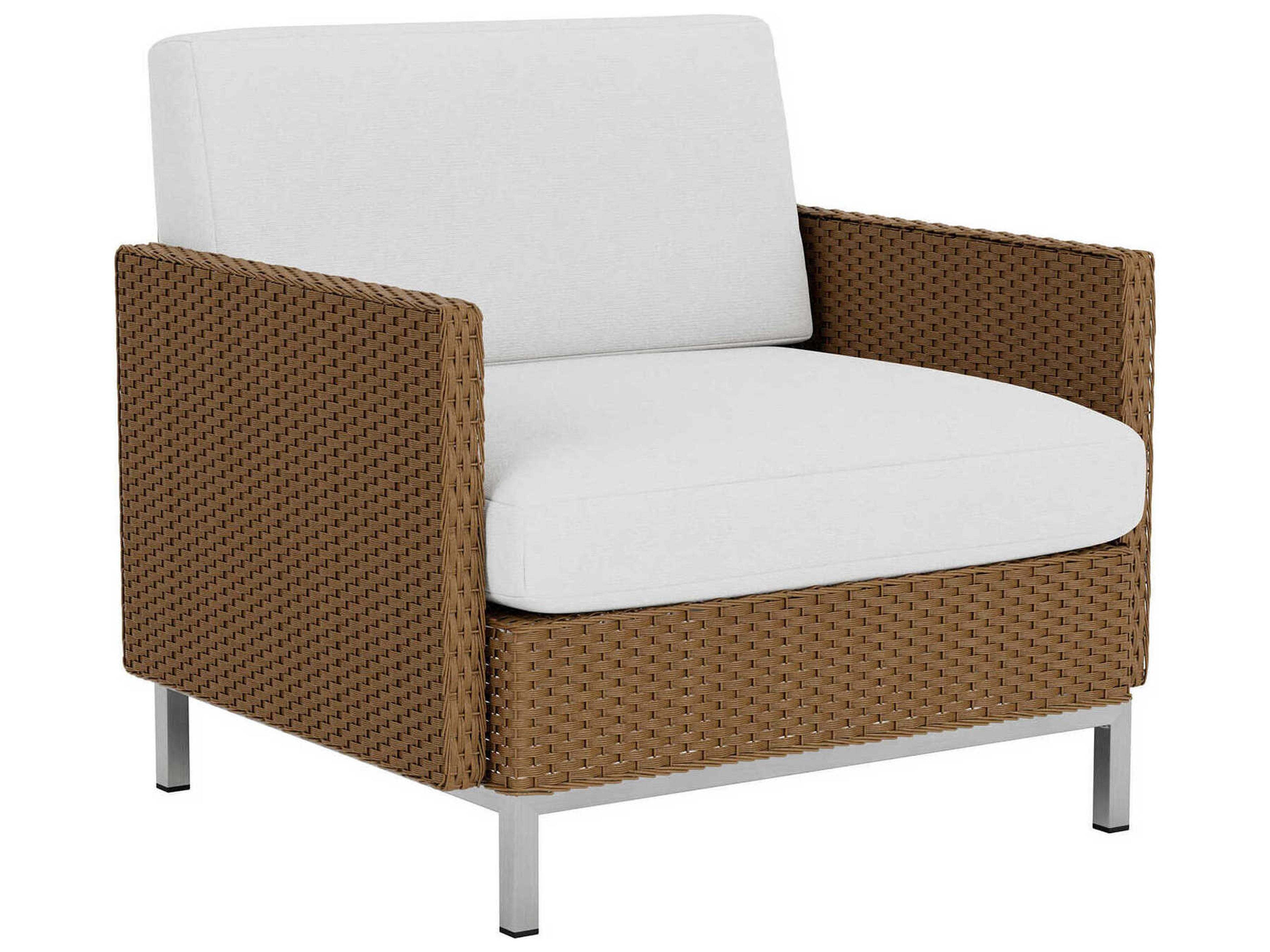 Lloyd Flanders Elements Steel Wicker Outdoor Lounge Chair