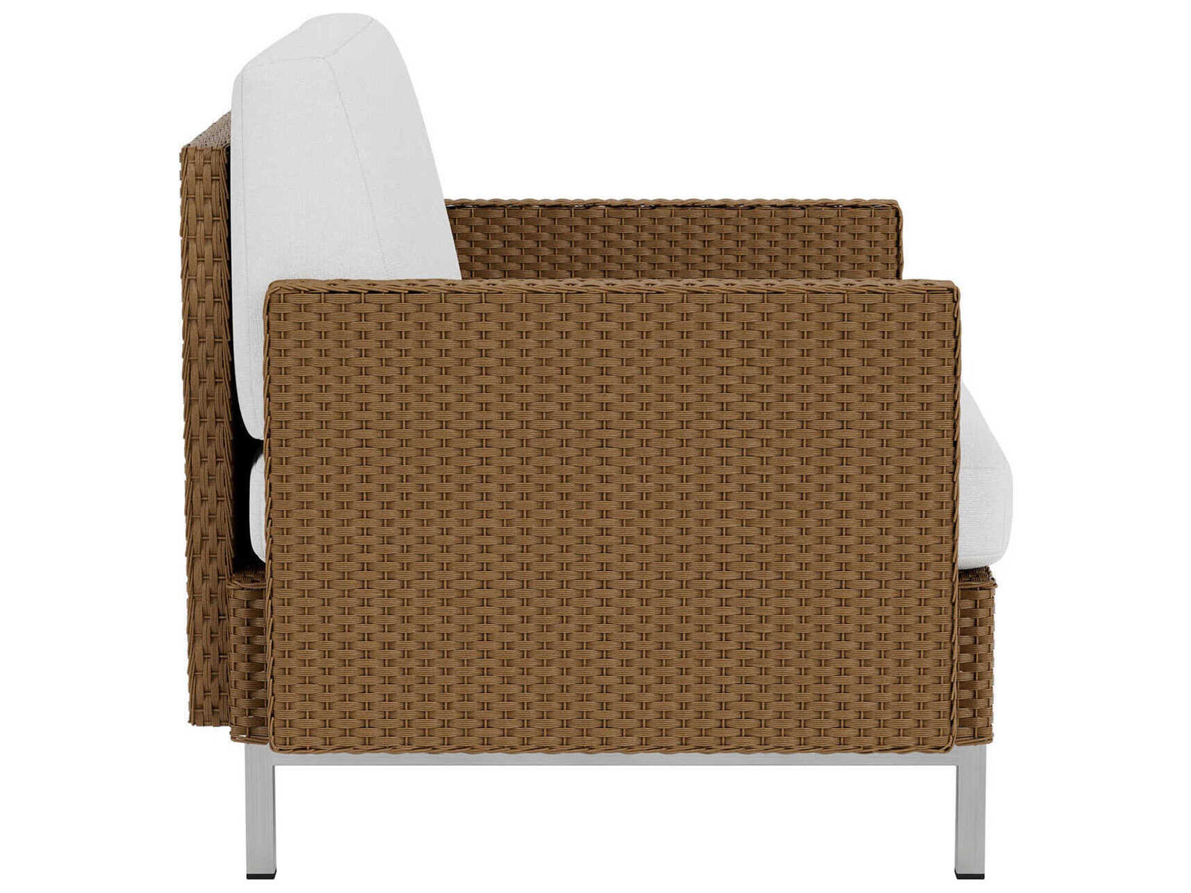 Lloyd Flanders Elements Steel Wicker Outdoor Lounge Chair