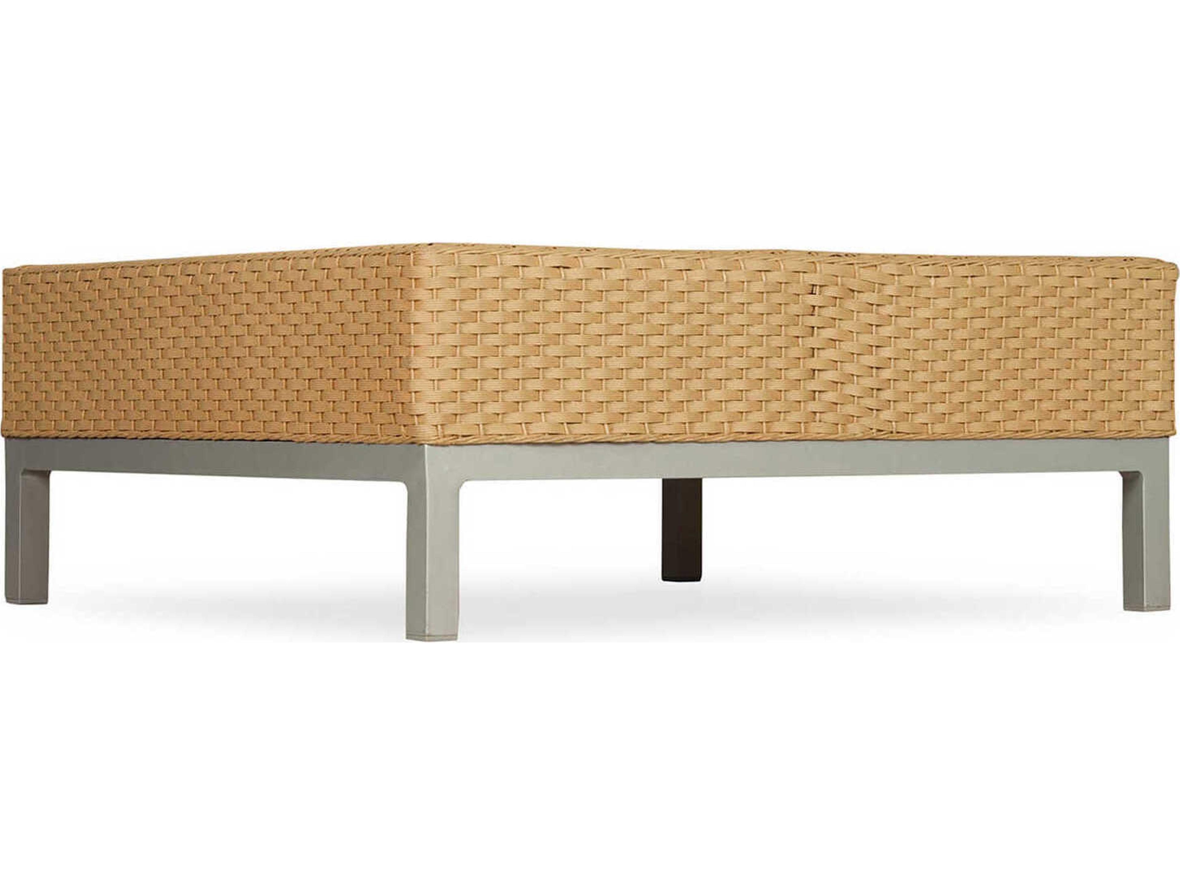 Lloyd Flanders Elements Steel Wicker Square Outdoor Coffee Table