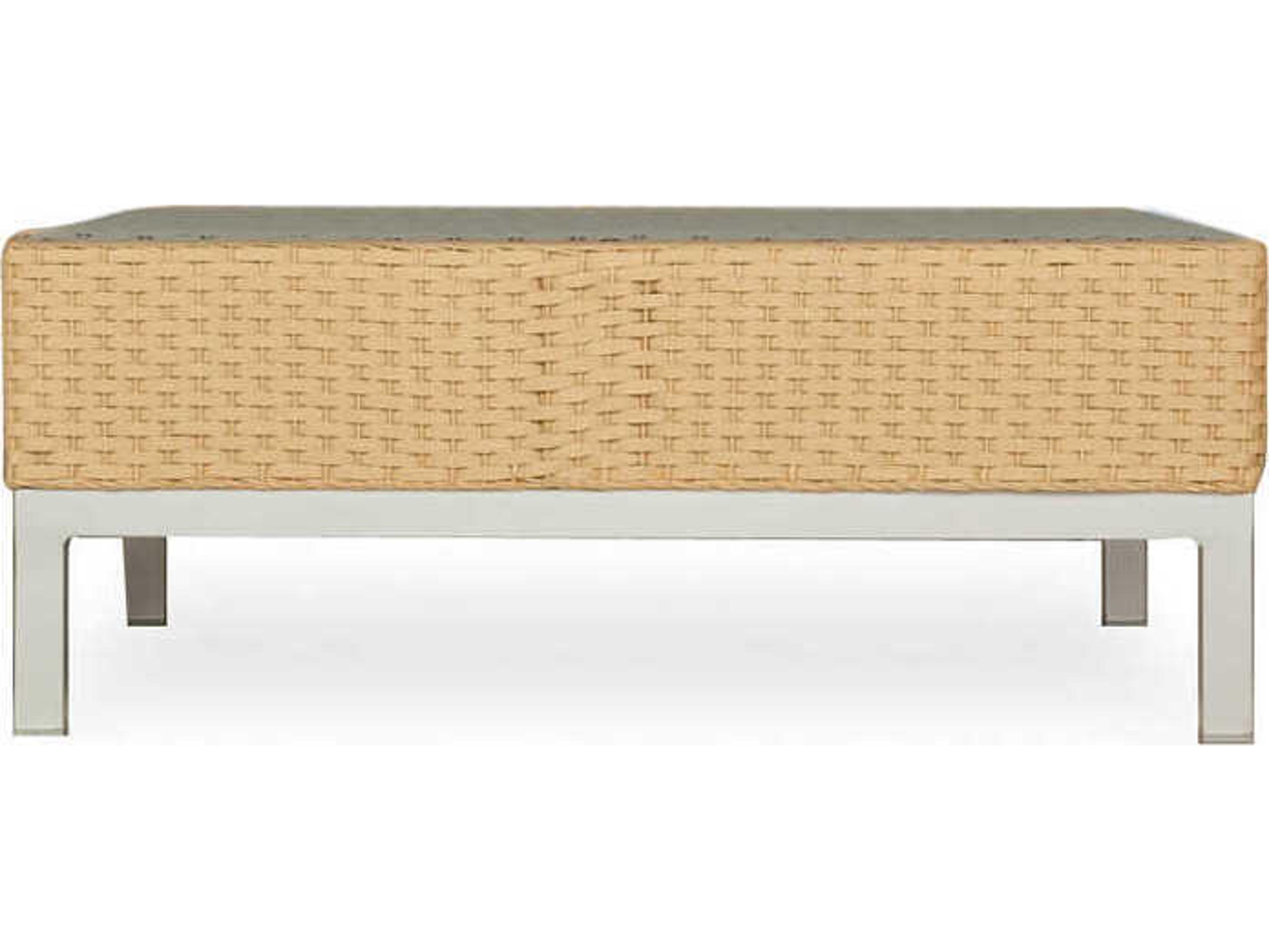 Lloyd Flanders Elements Steel Wicker Square Outdoor Coffee Table