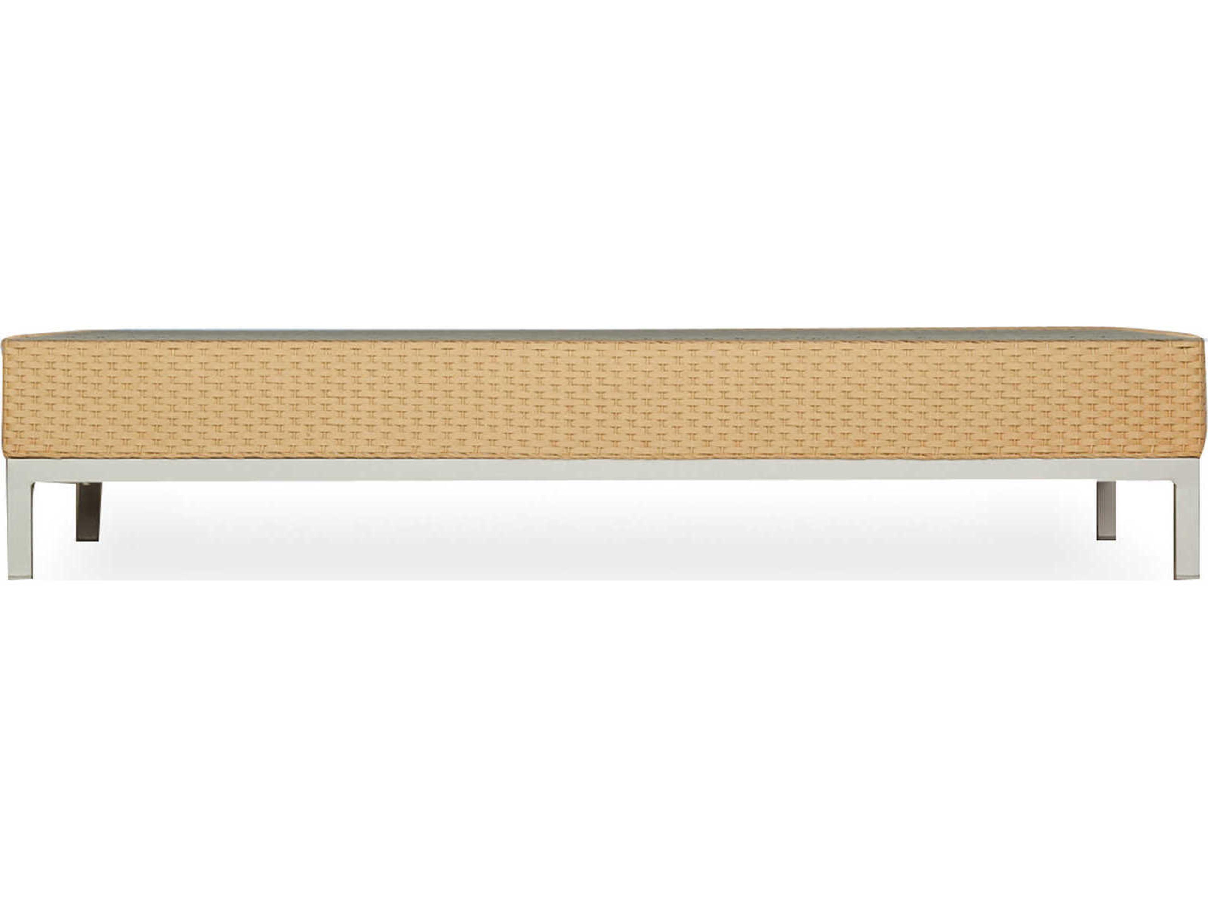 Elements Rectangular Cocktail Table Wicker and Steel