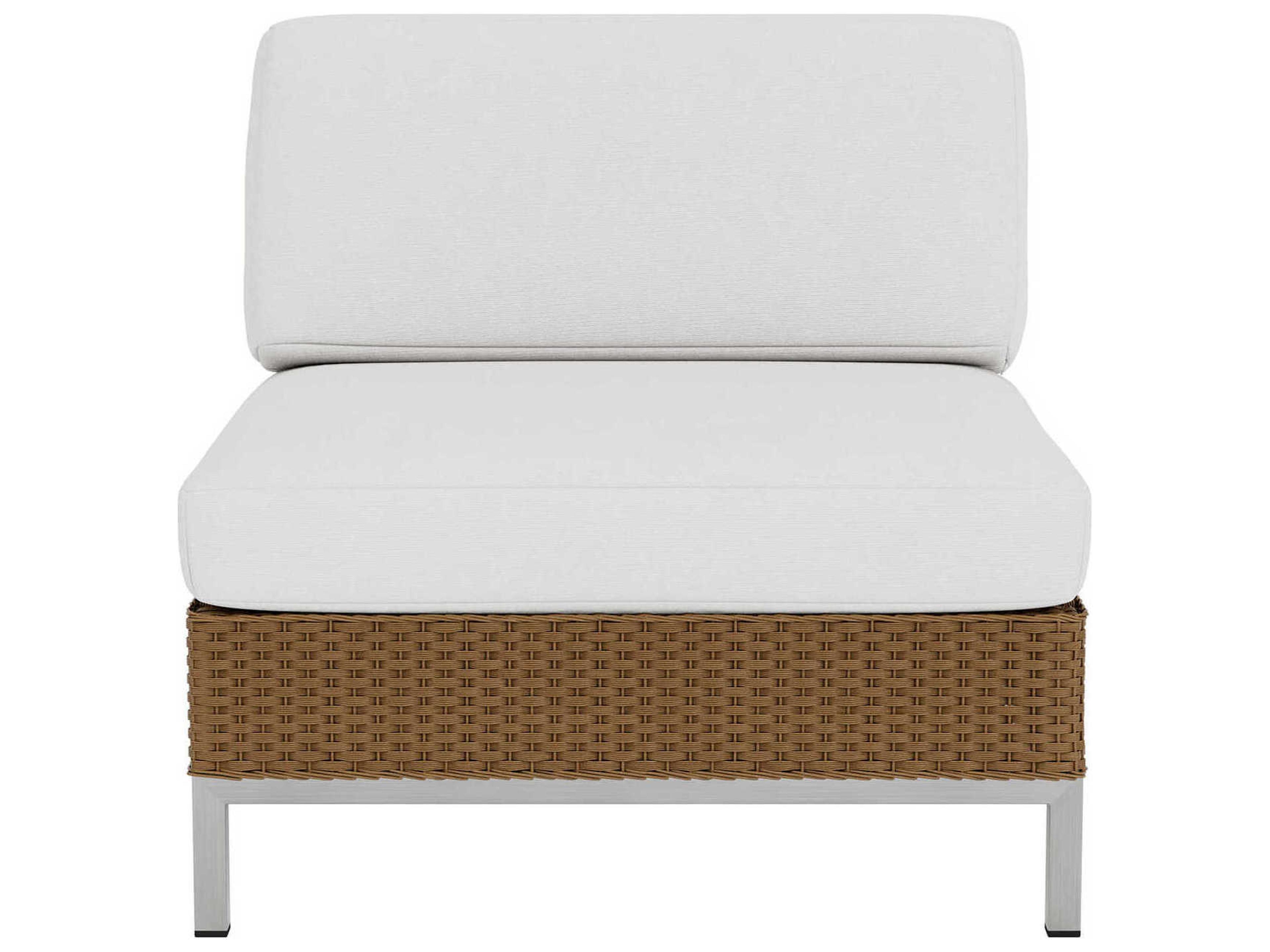 Lloyd Flanders Elements Steel Wicker Modular Outdoor Lounge Chair