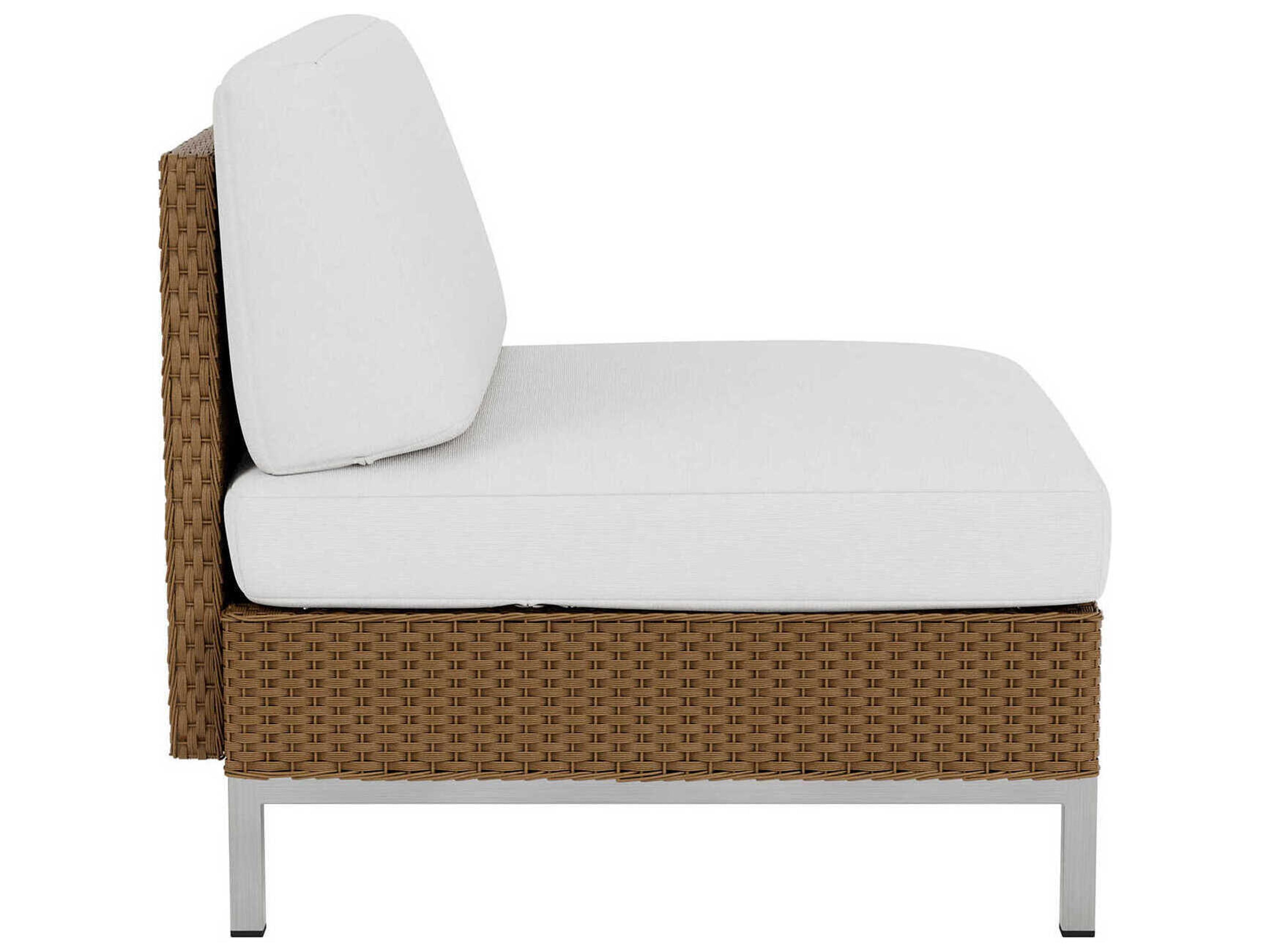 Lloyd Flanders Elements Steel Wicker Modular Outdoor Lounge Chair