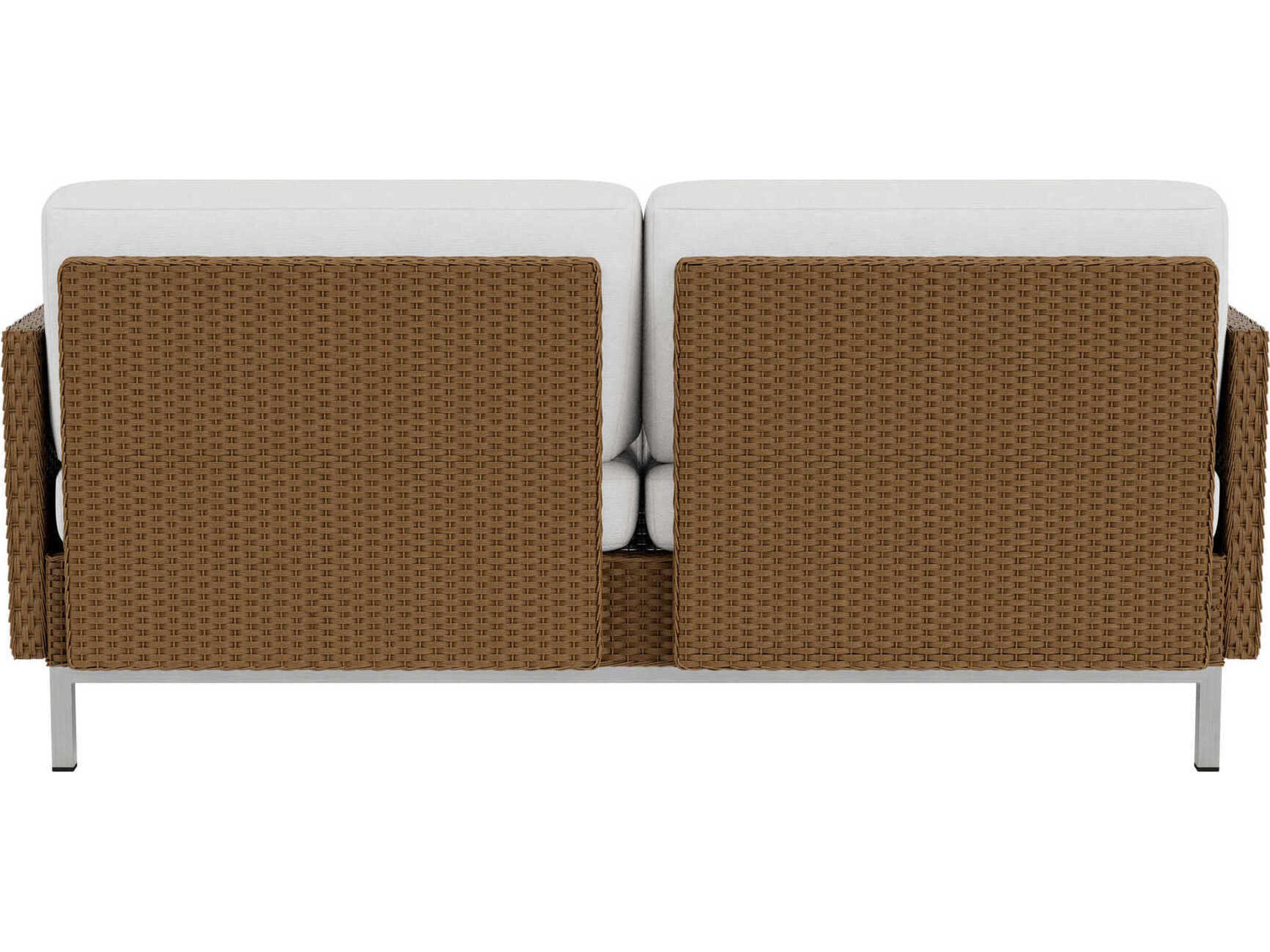 Lloyd Flanders Elements Steel Wicker Outdoor Loveseat