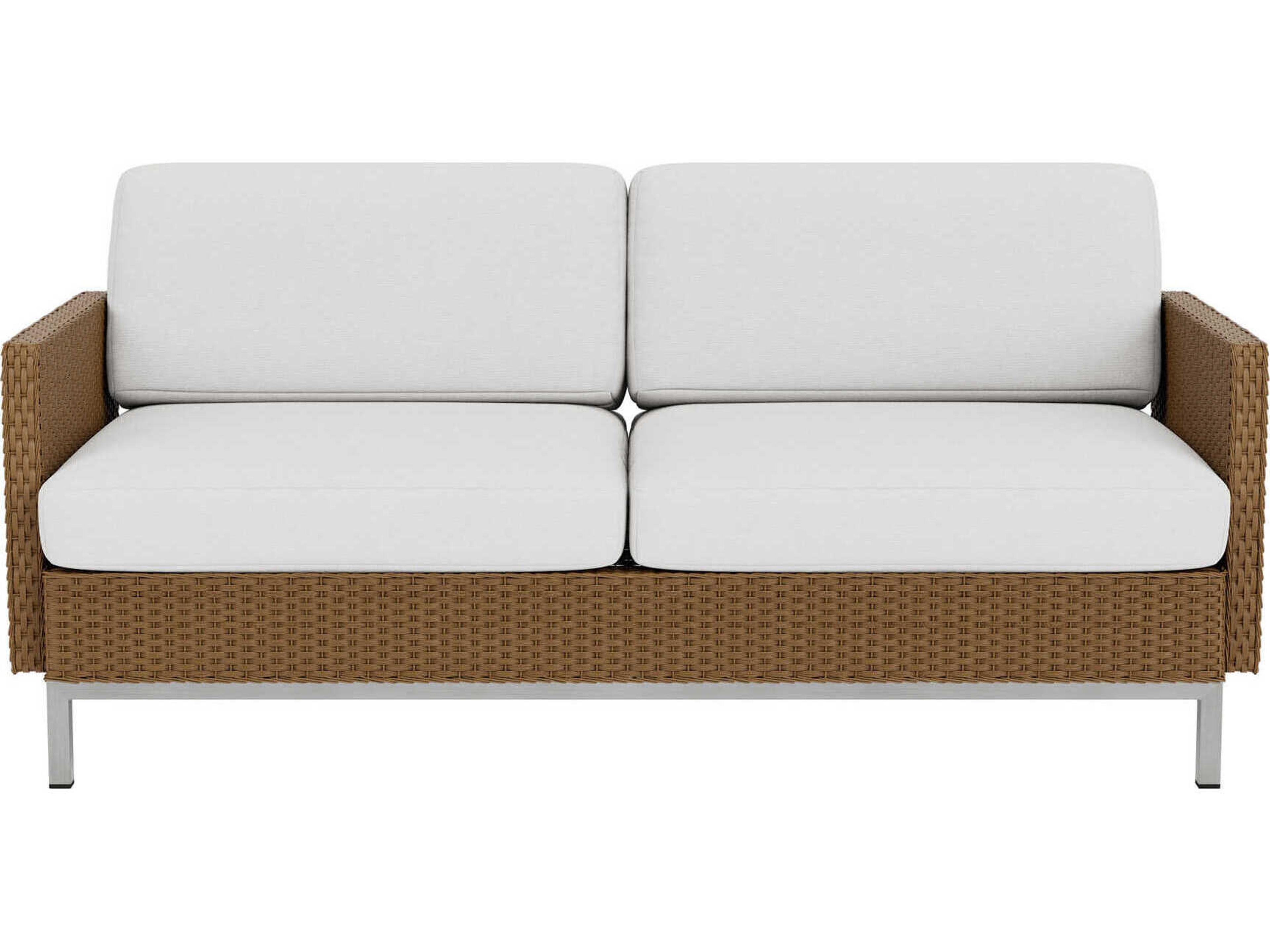 Lloyd Flanders Elements Steel Wicker Outdoor Loveseat