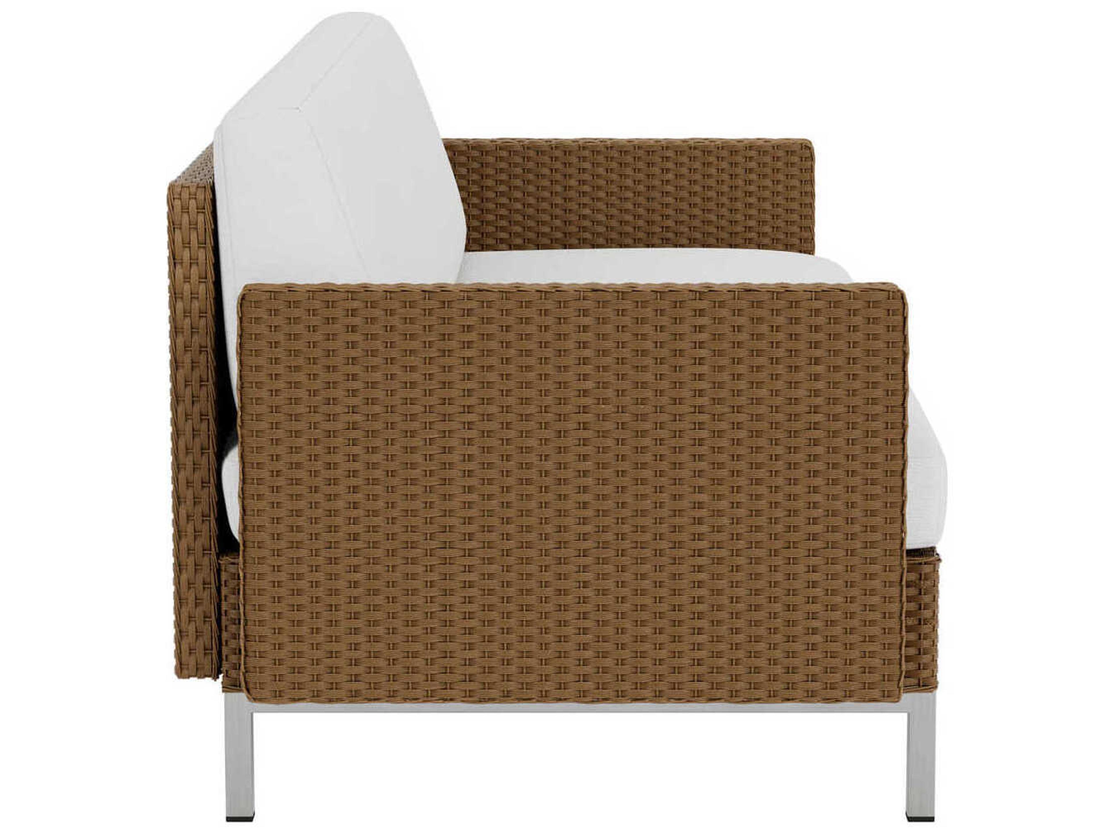Lloyd Flanders Elements Steel Wicker Outdoor Loveseat