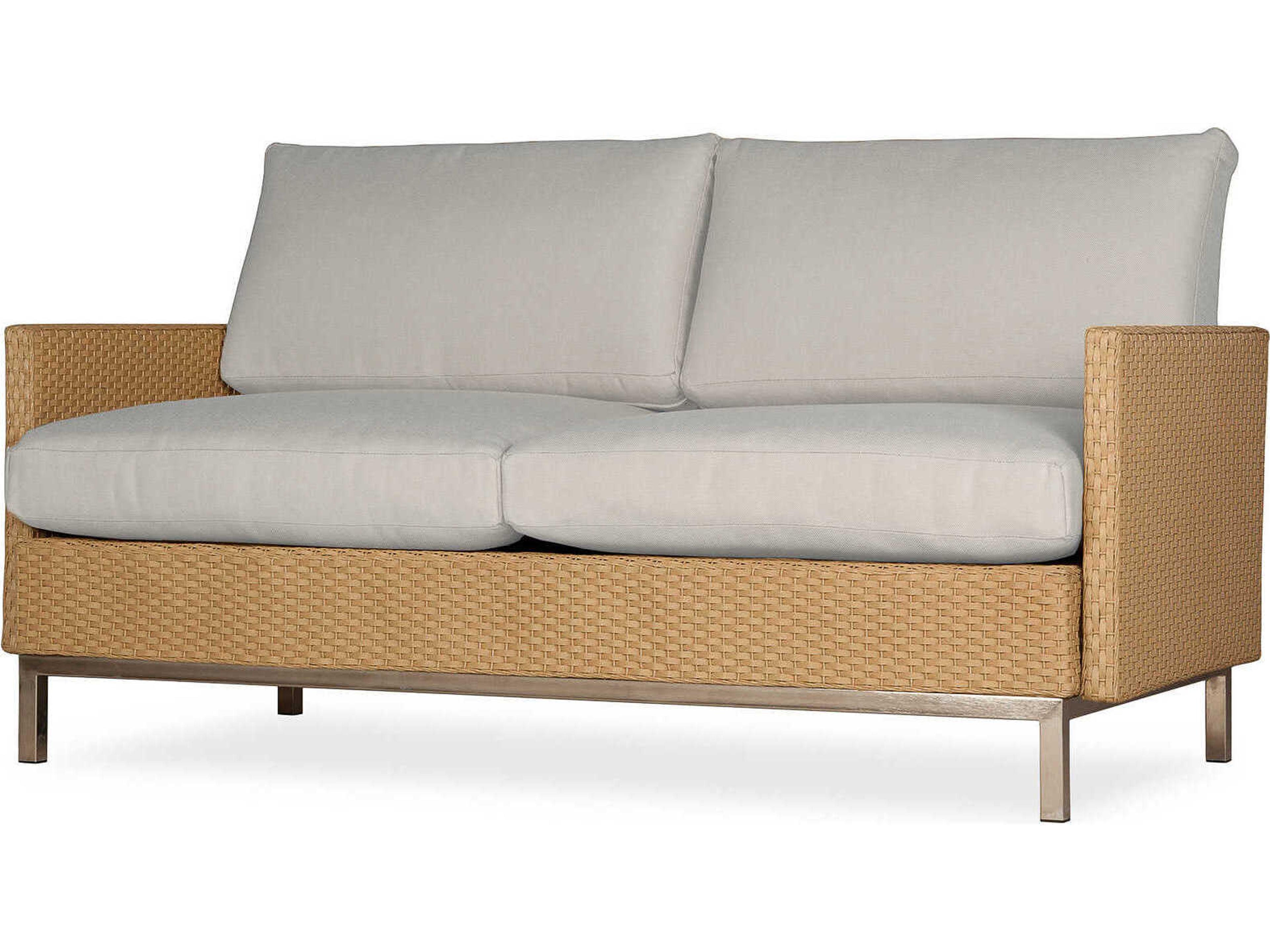 Lloyd Flanders Elements Steel Wicker Outdoor Loveseat