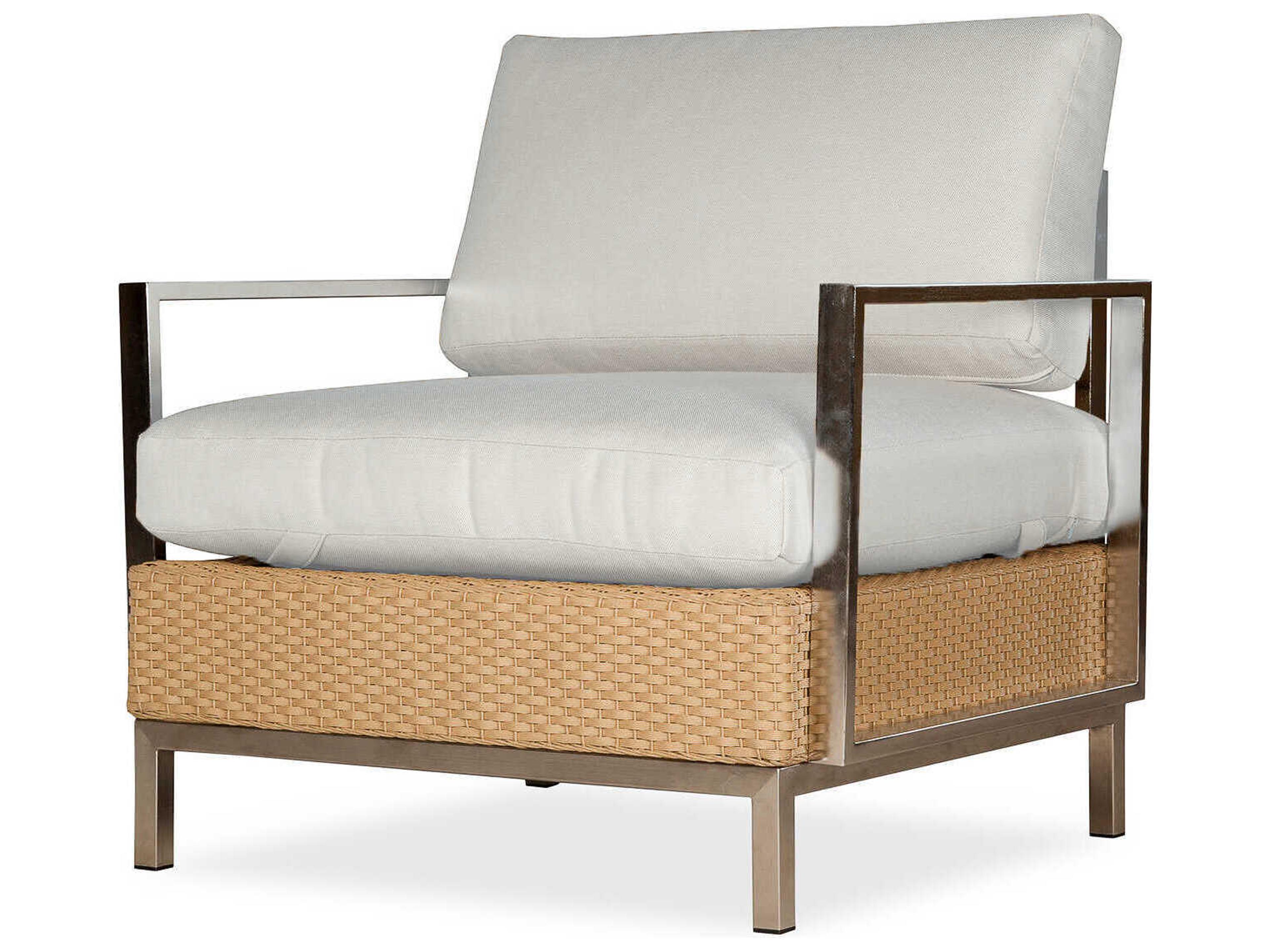 Lloyd Flanders Elements Steel Wicker Patio Lounge Chair