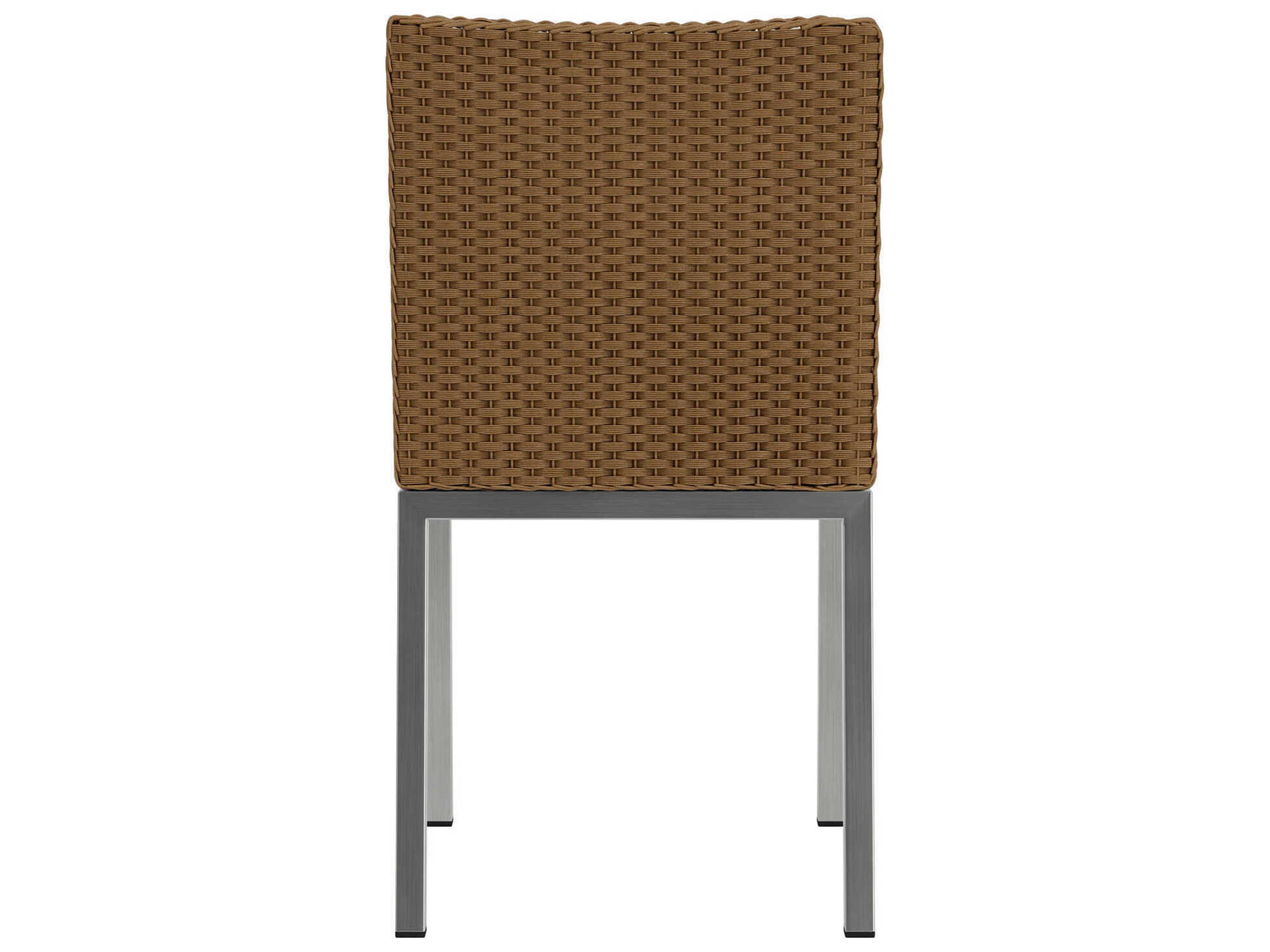 Lloyd Flanders Elements Steel Wicker Outdoor Dining Side Chair