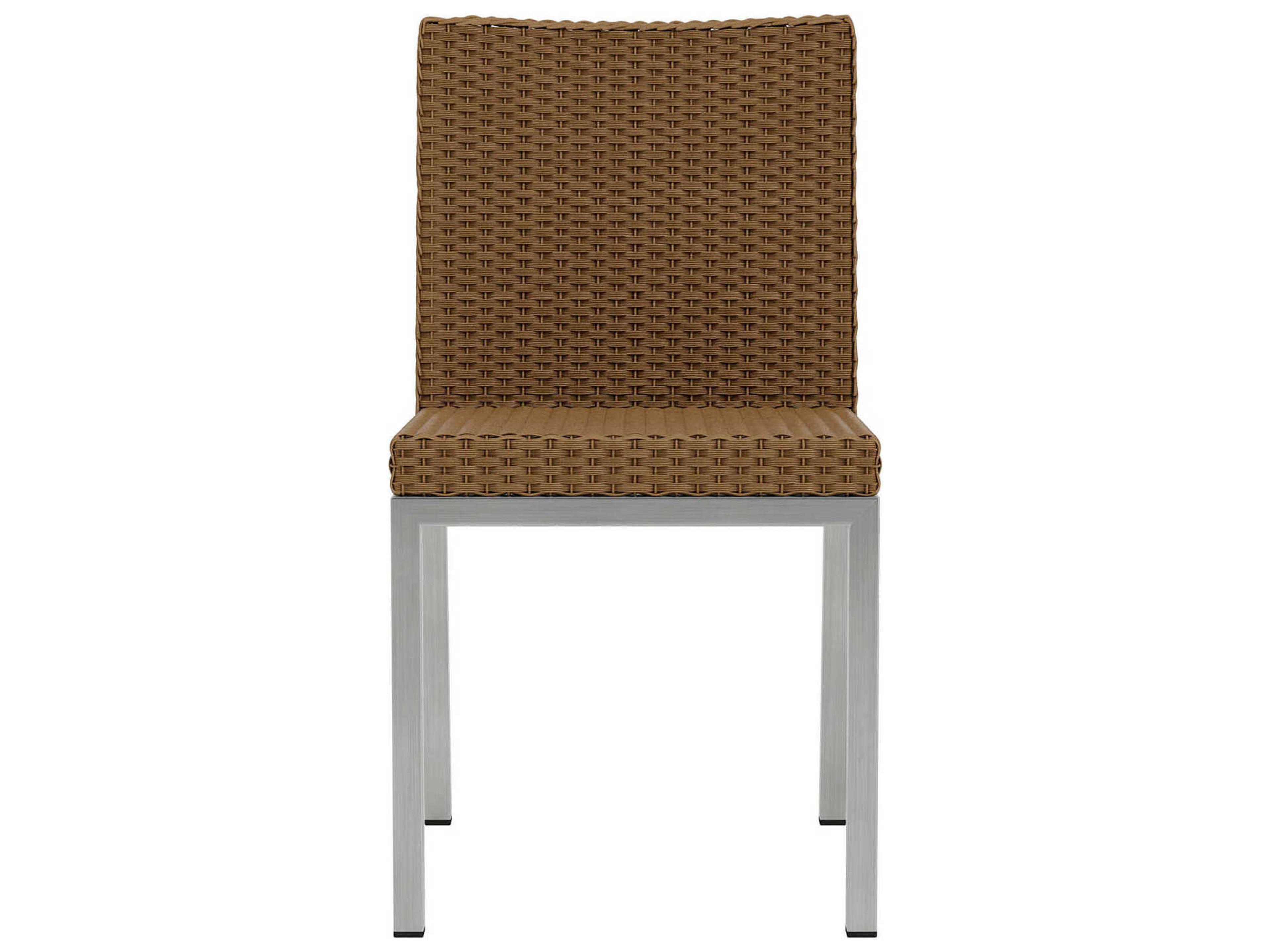 Lloyd Flanders Elements Steel Wicker Outdoor Dining Side Chair