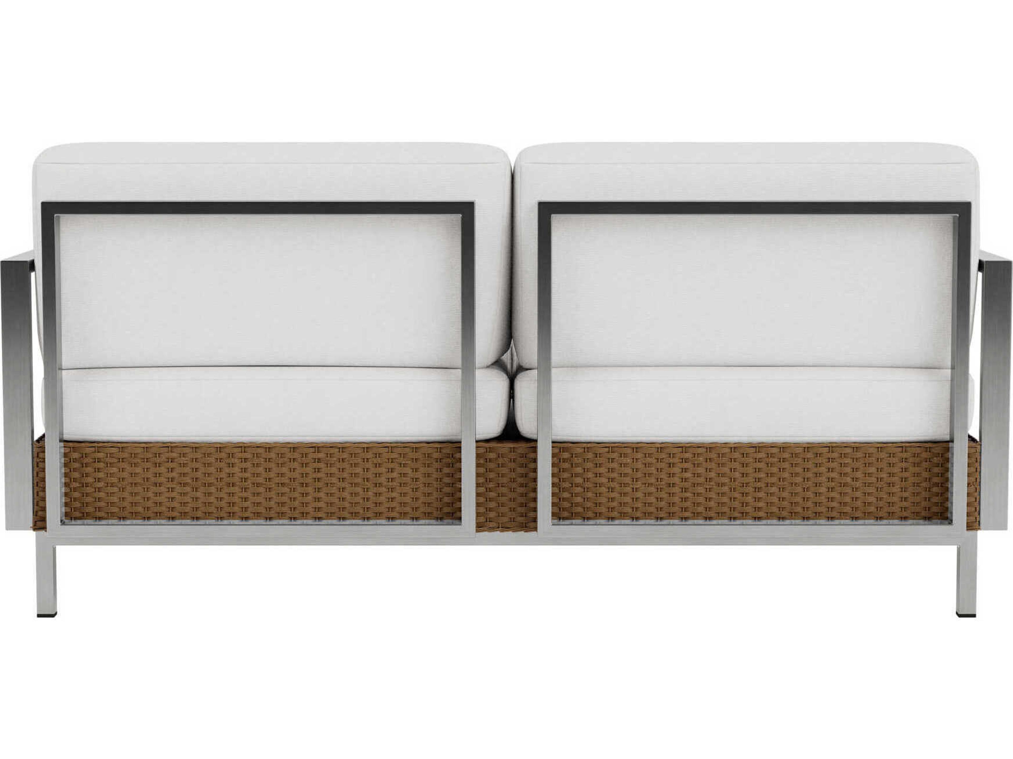 Lloyd Flanders Elements Steel Wicker Outdoor Patio Loveseat