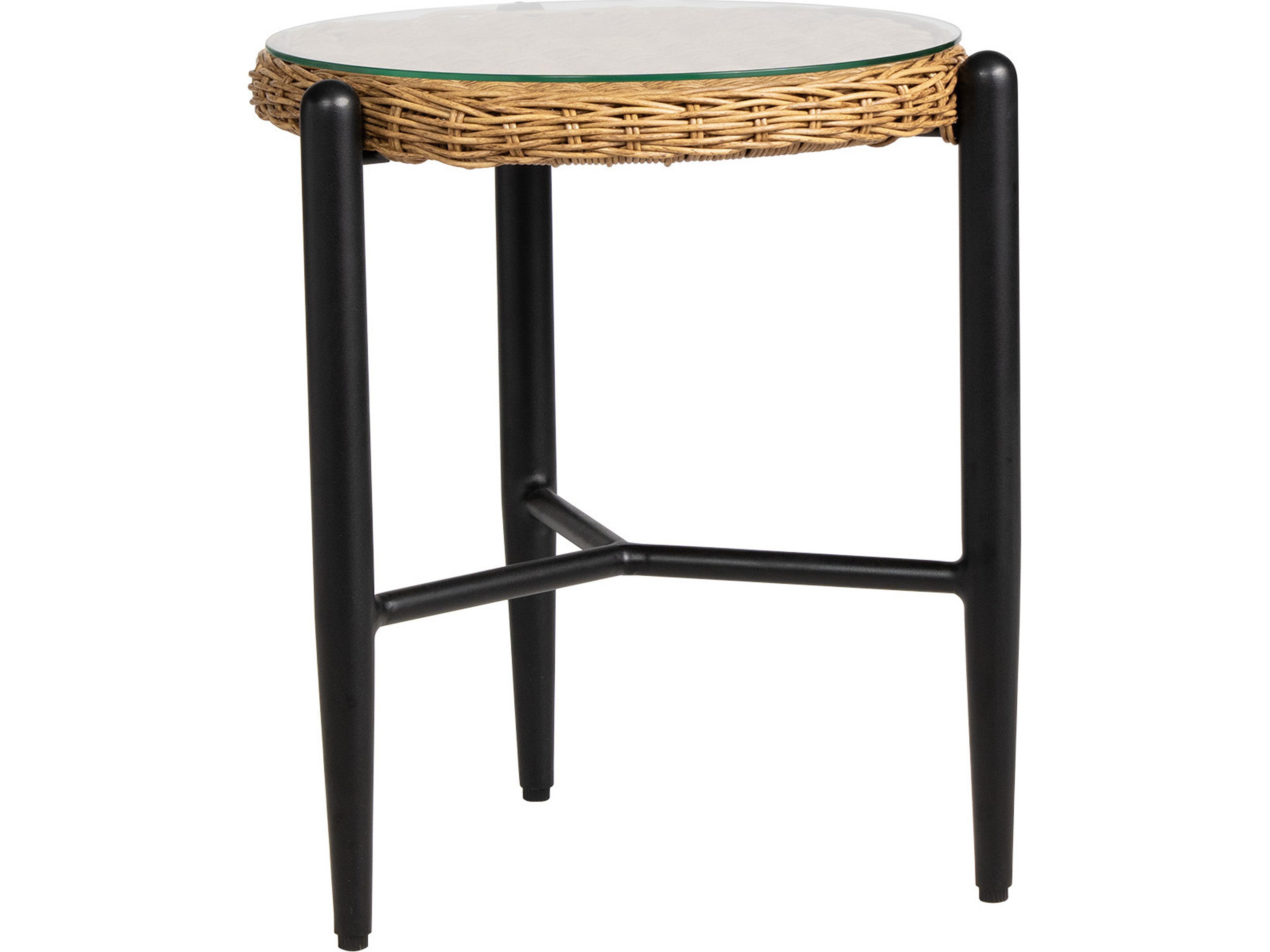 Galloway Wicker Round End Table 18-Inch