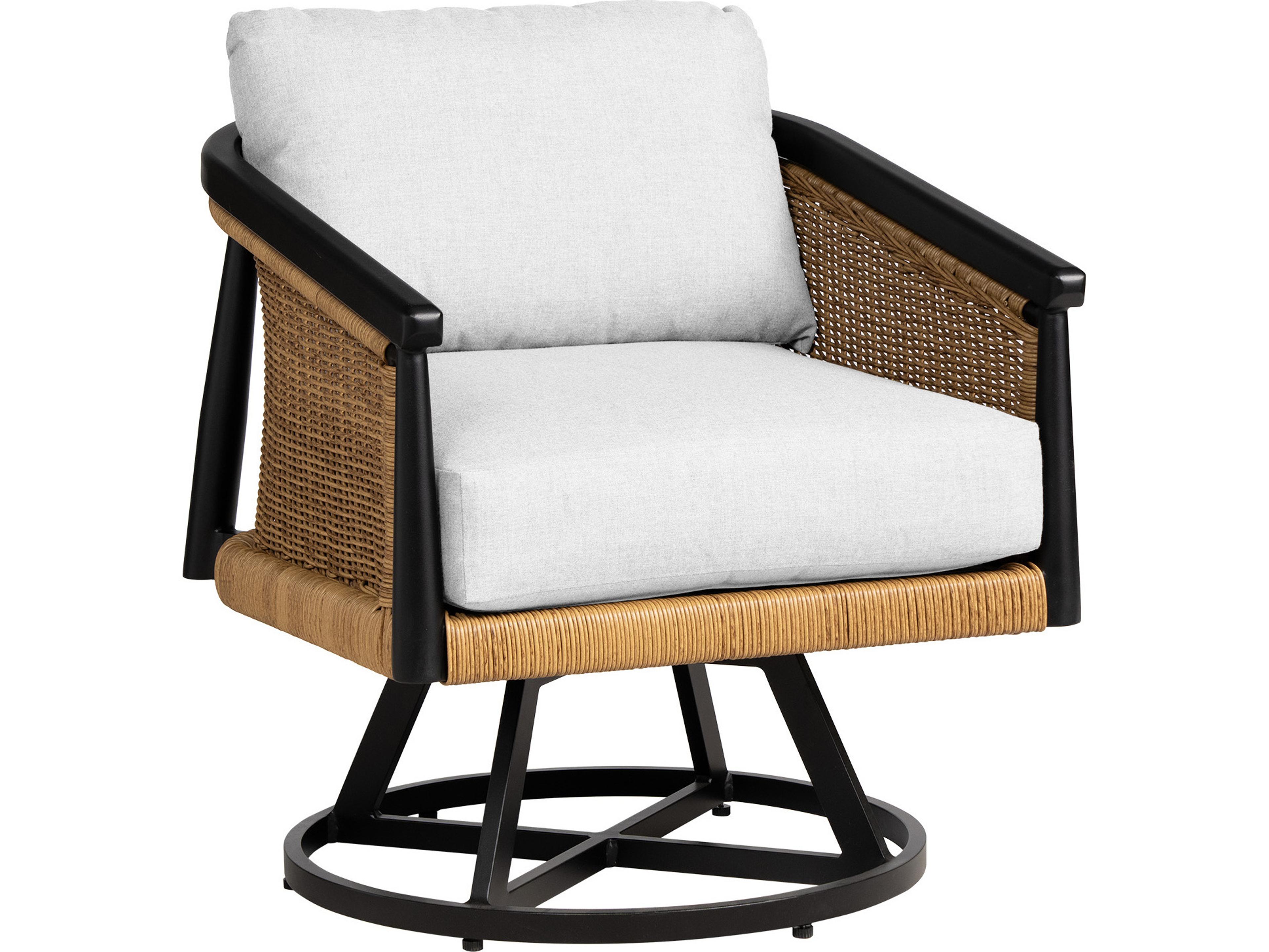 Galloway Swivel Lounge Chair Tortoiseshell Weave
