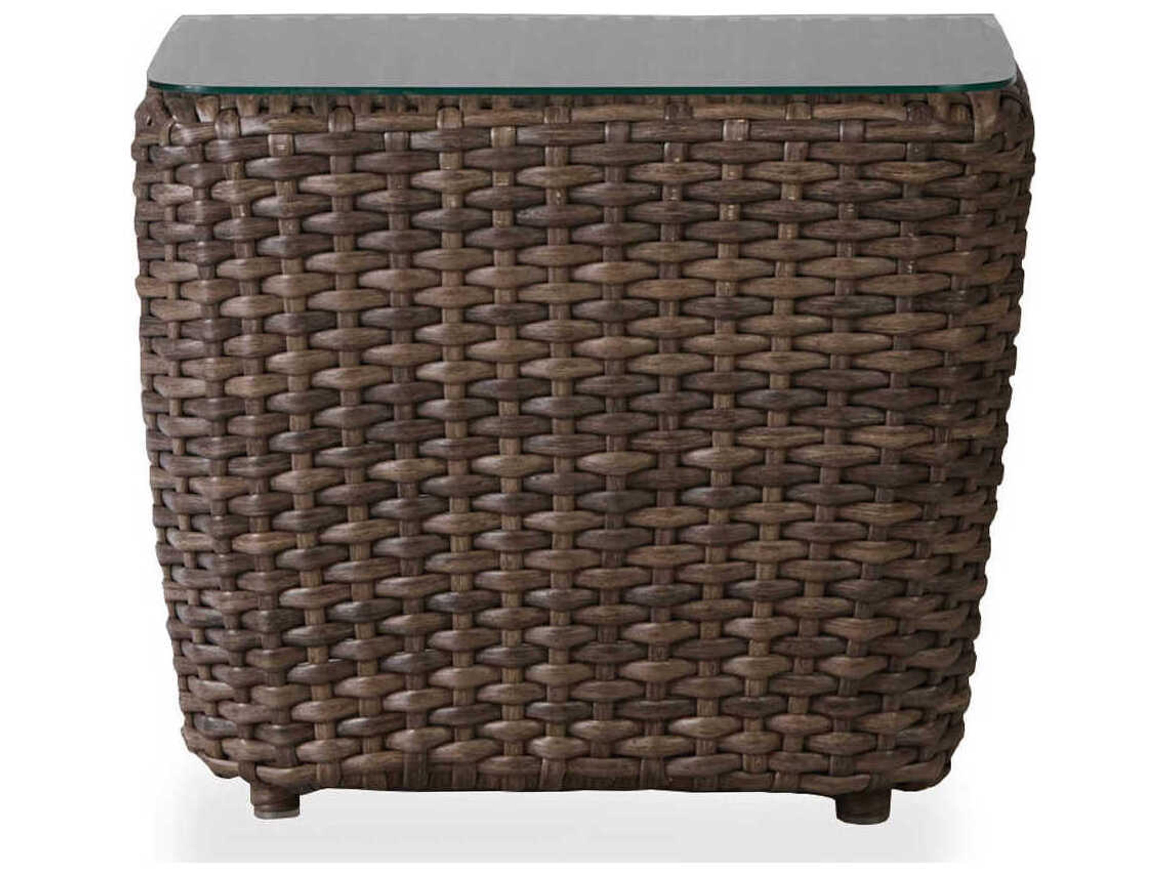 Lloyd Flanders Largo Wicker Rectangular Bunching Accent Table