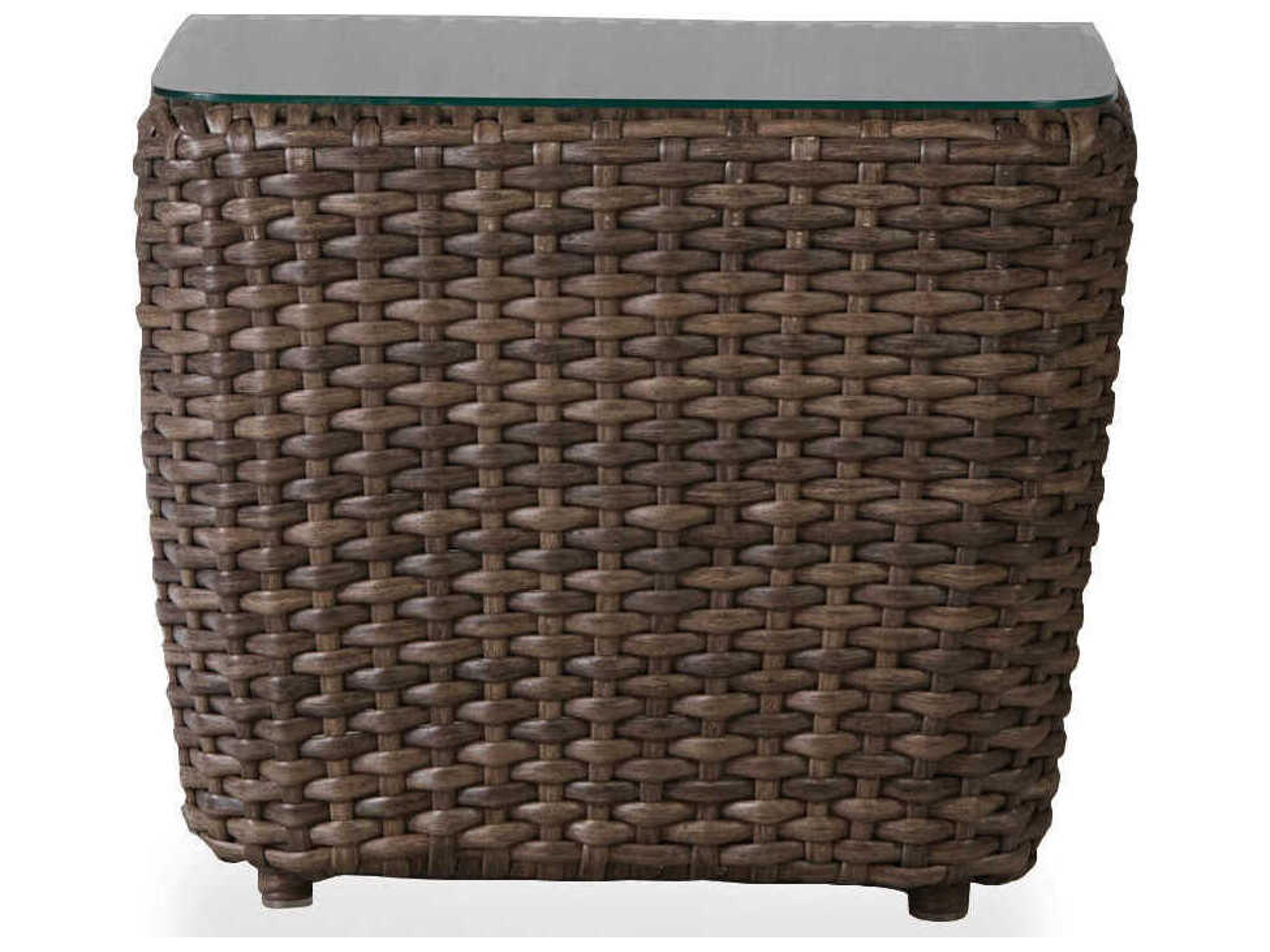 Lloyd Flanders Largo Wicker Rectangular Bunching Accent Table
