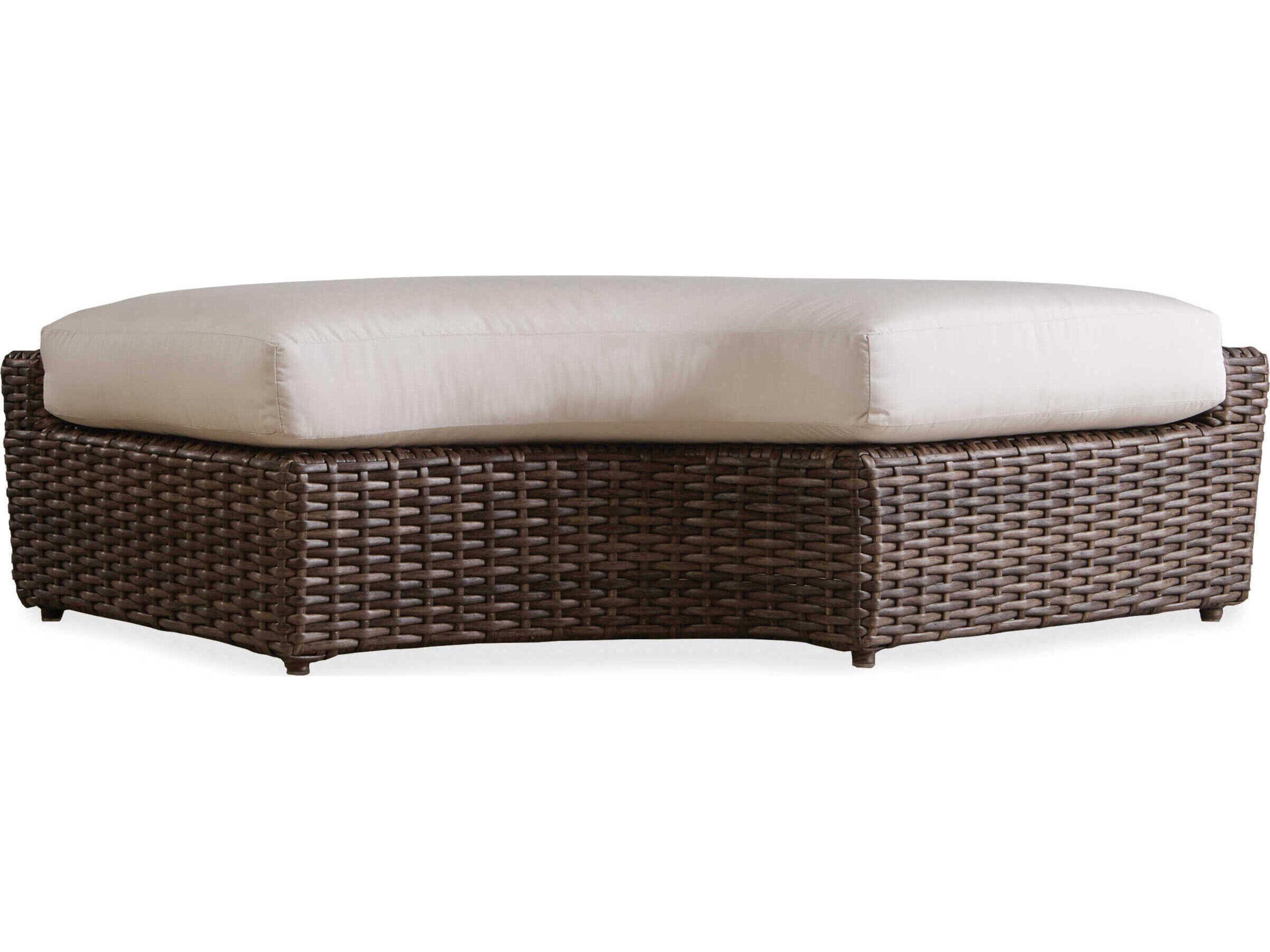 Largo Outdoor Wicker Bench Vintage Oak