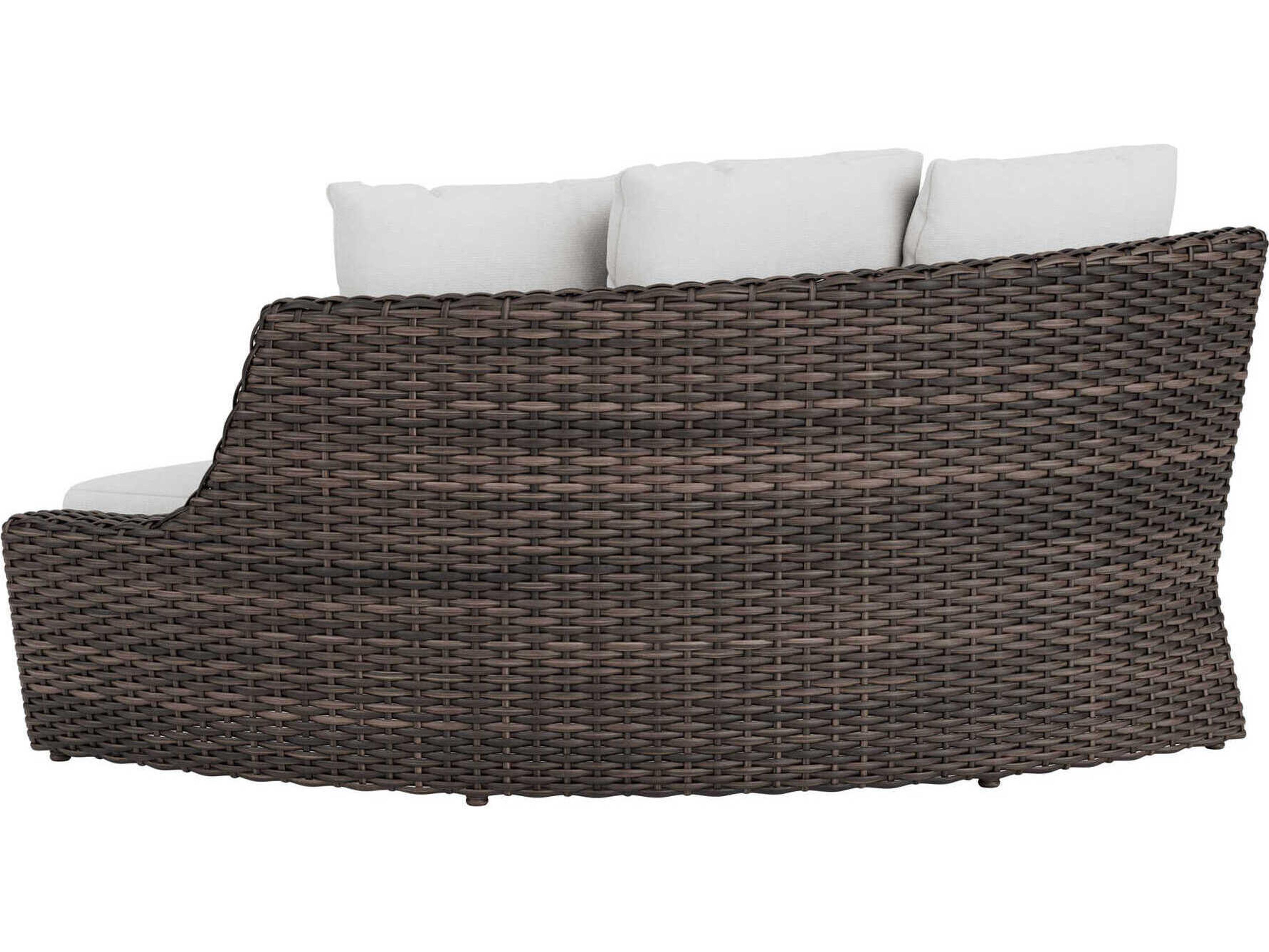 Lloyd Flanders Largo Wicker Curved Left Arm Sofa