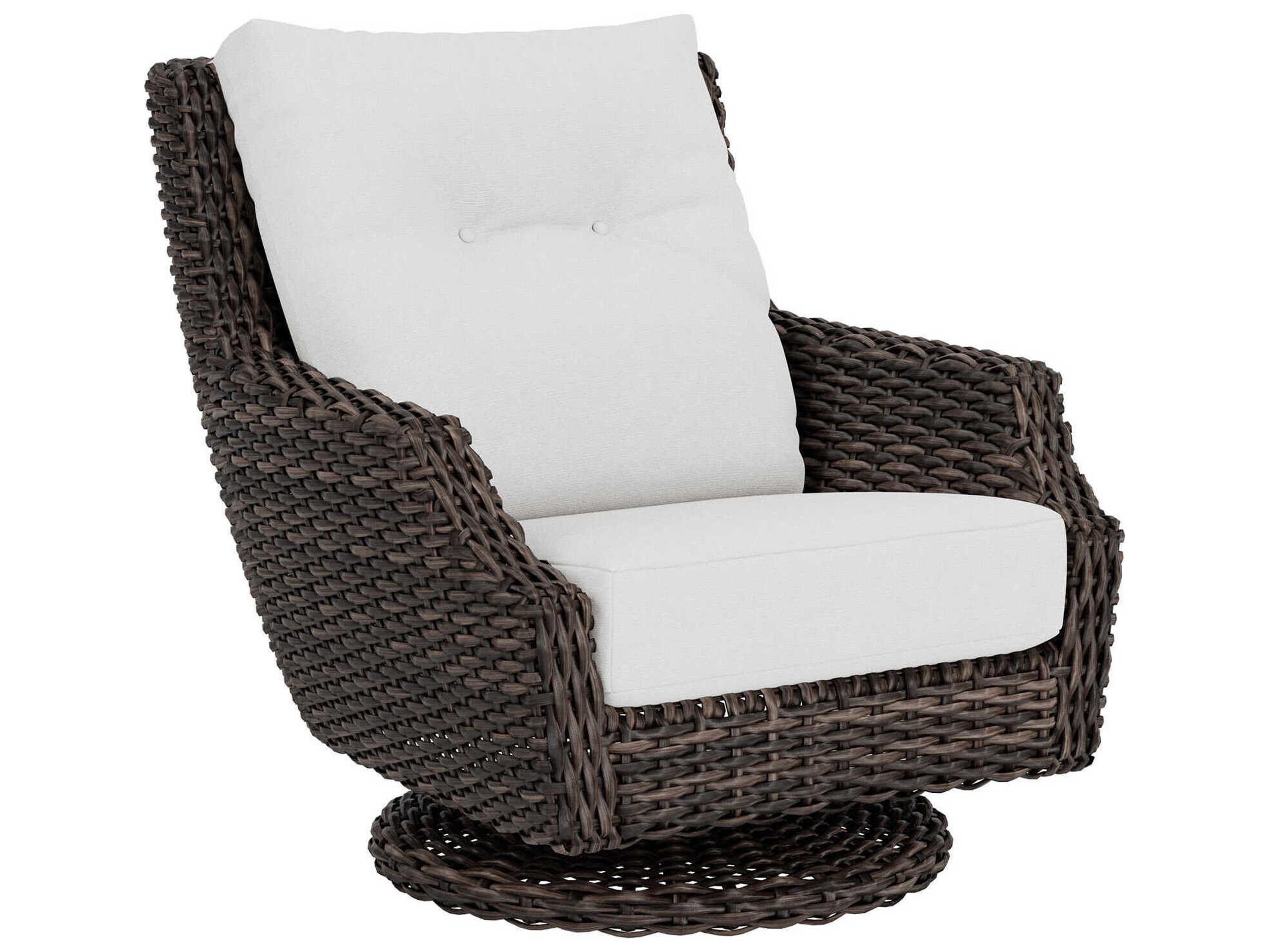 Largo Wicker High Back Swivel Outdoor Patio Rocker