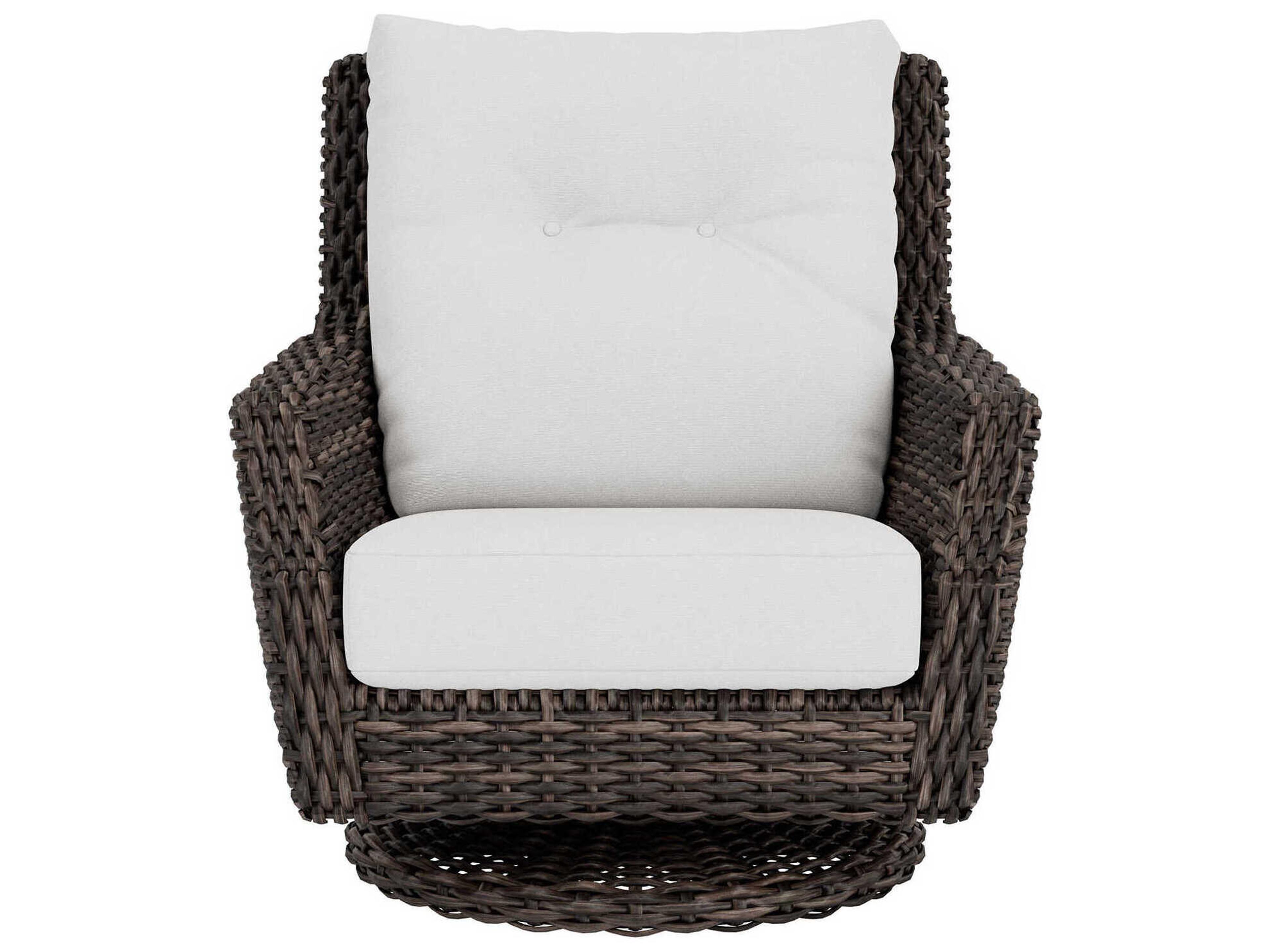 Lloyd Flanders Largo Wicker High Back Swivel Outdoor Patio Rocker