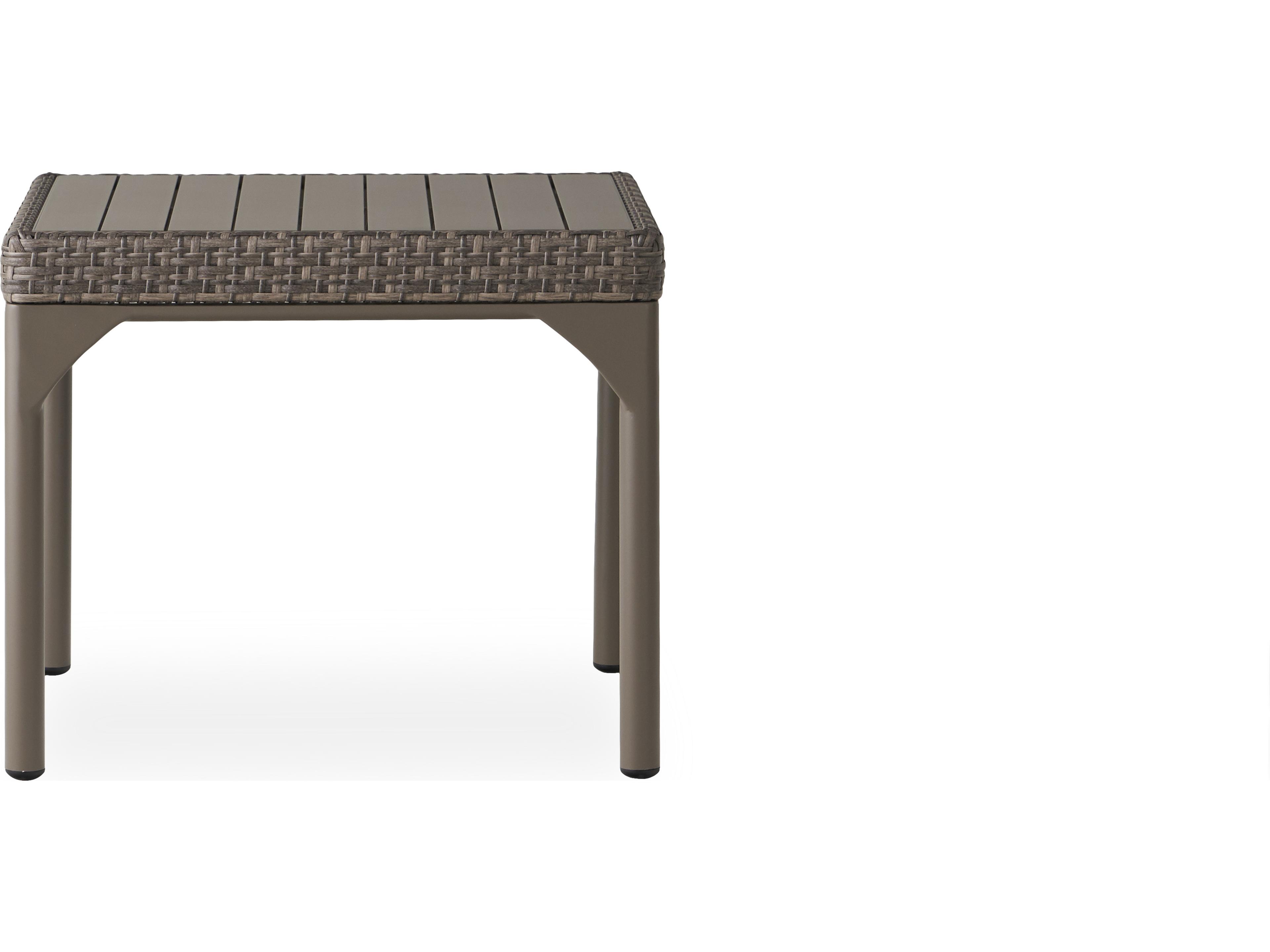 Lloyd Flanders Martinique Granite Wicker Square Patio End Table