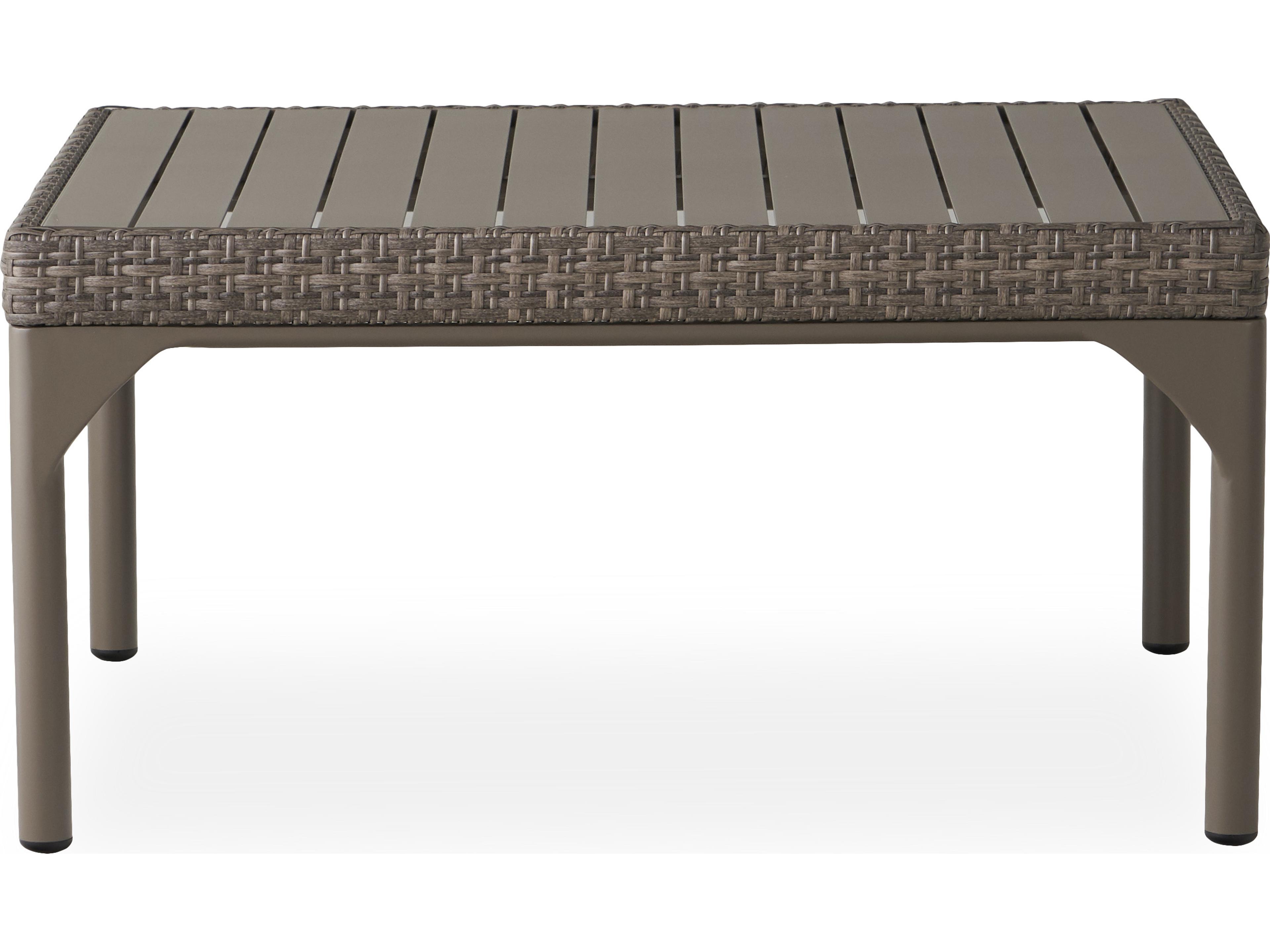 Lloyd Flanders Martinique Granite Wicker Square Outdoor Patio Coffee Table