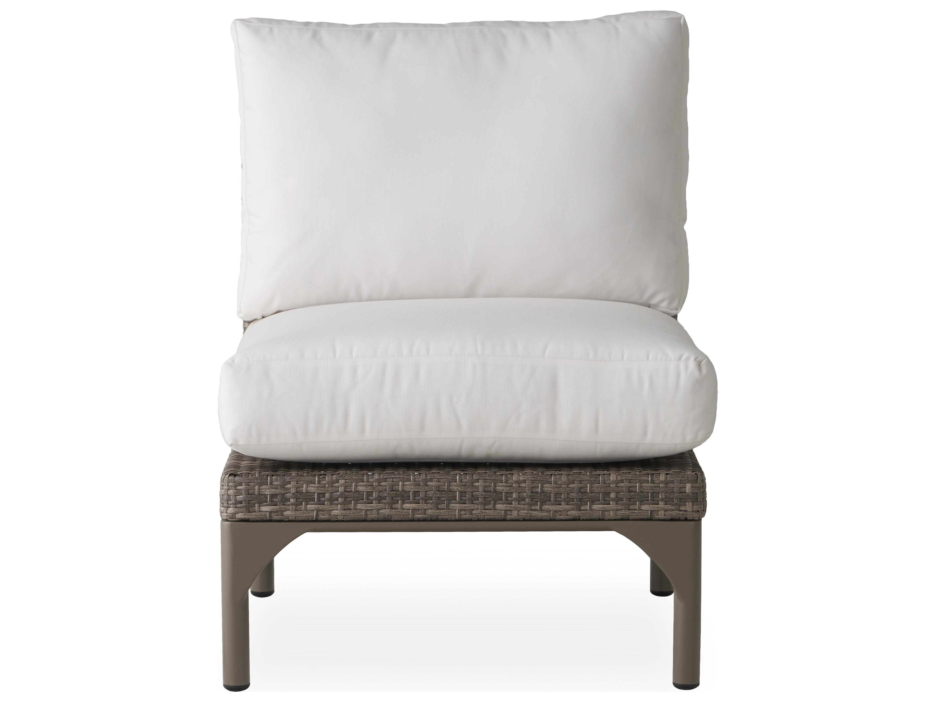 Lloyd Flanders Martinique Granite Wicker Modular Outdoor Lounge Chair