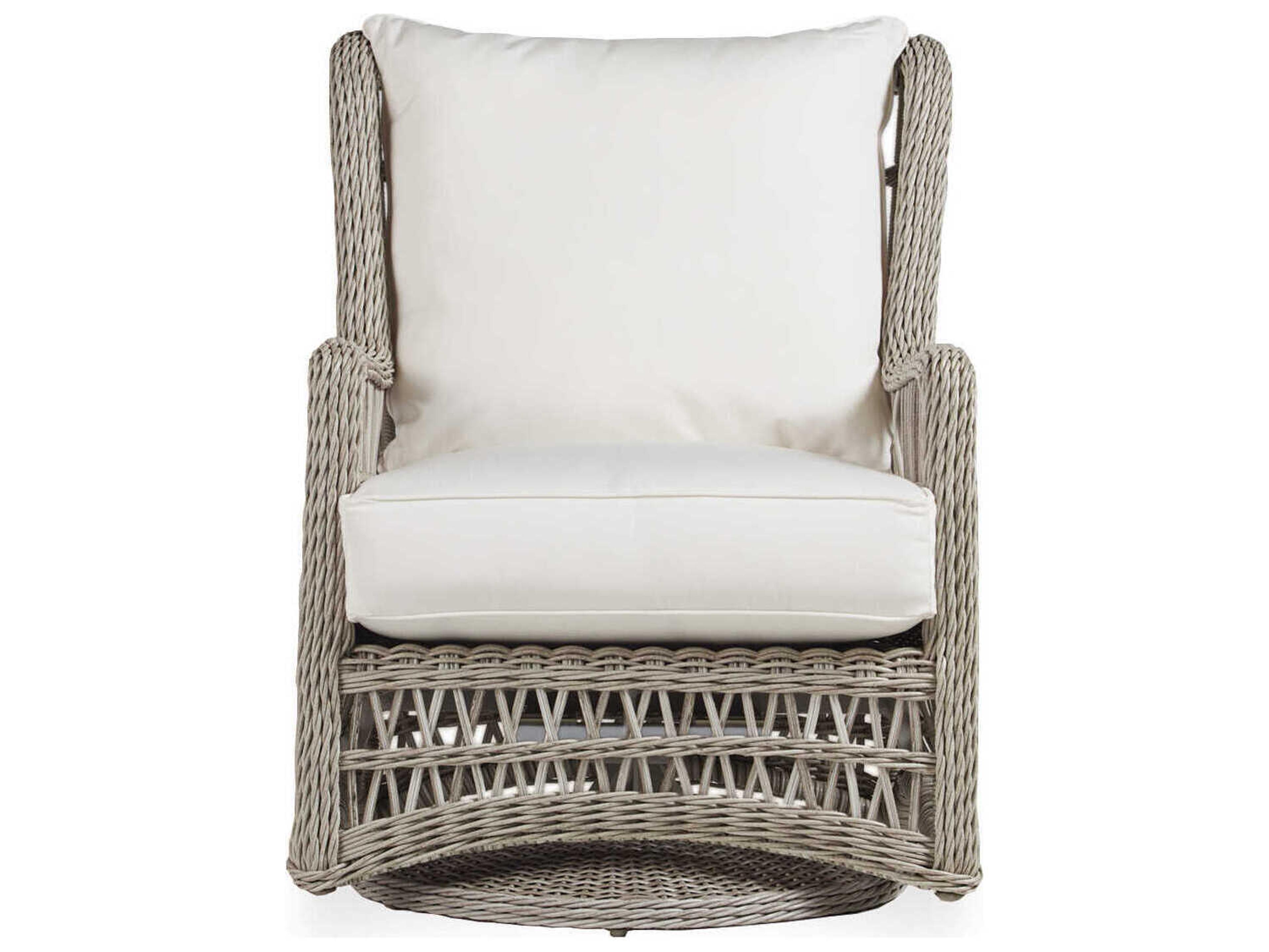 Lloyd Flanders Mackinac Wicker High Back Swivel Glider Patio Lounge Chair