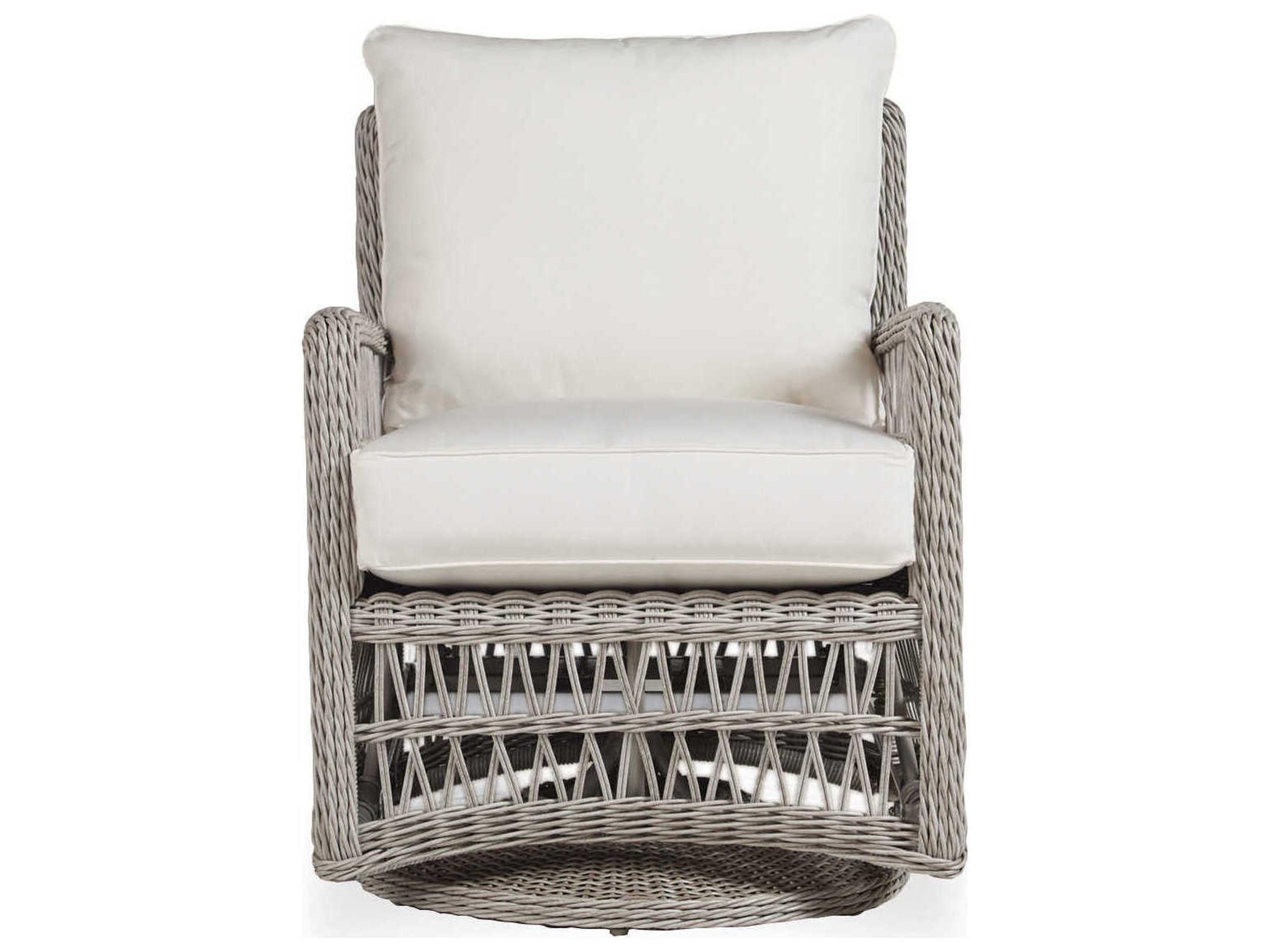 Lloyd Flanders Mackinac Wicker Swivel Glider Outdoor Lounge Chair