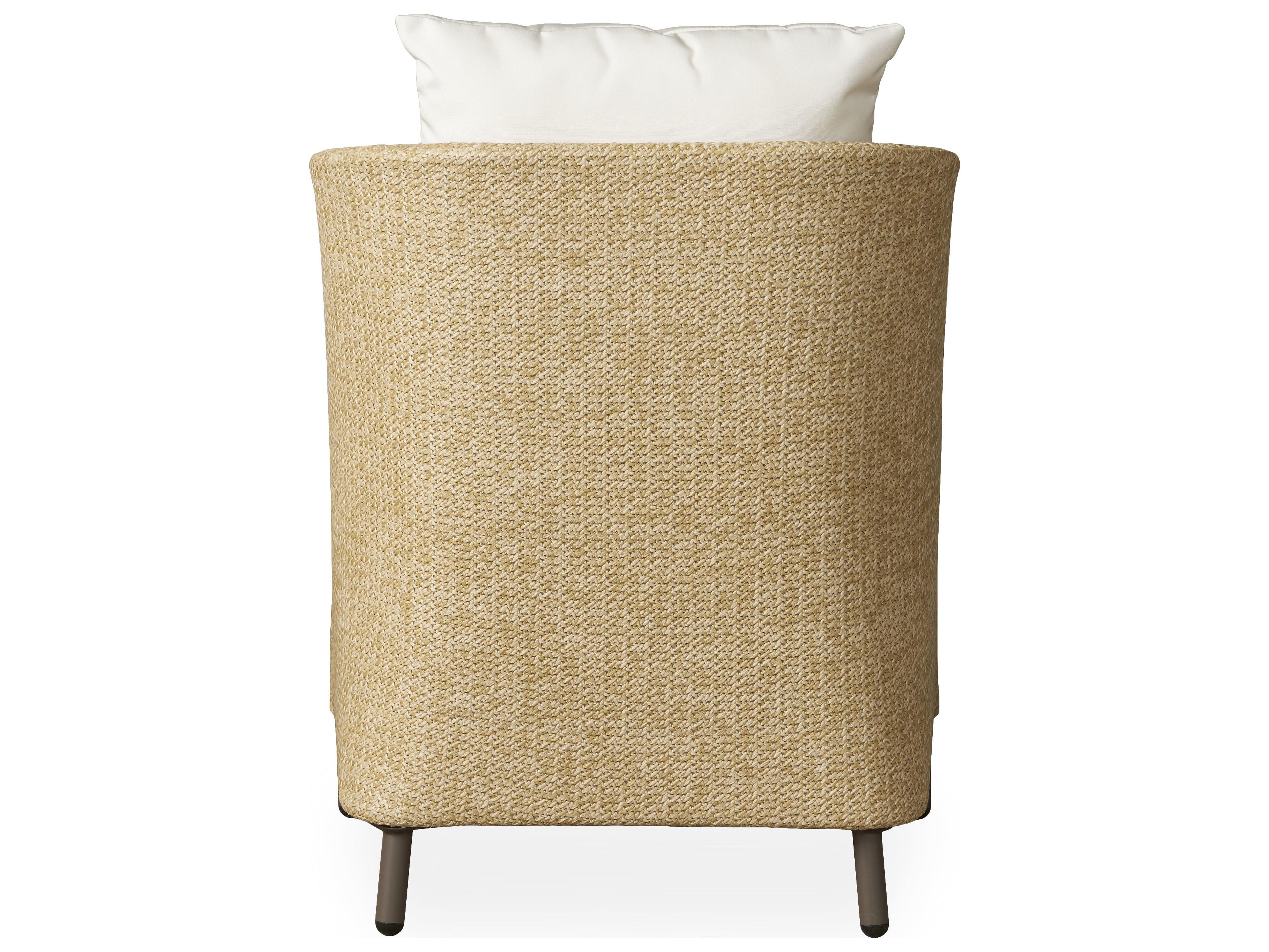 Lloyd Flanders Verona Wheat Textilene Wicker Outdoor Dining Arm Chair