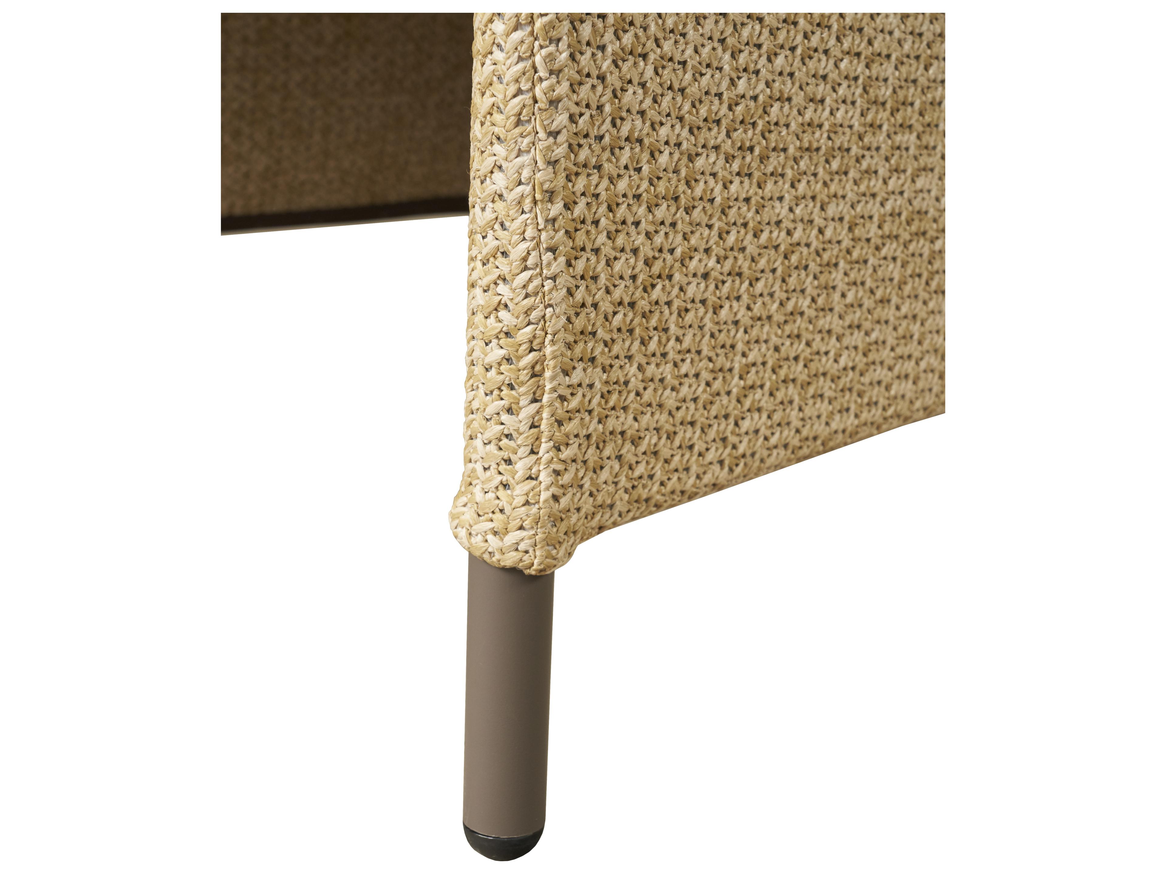 Lloyd Flanders Verona Wheat Textilene Wicker Outdoor Dining Arm Chair